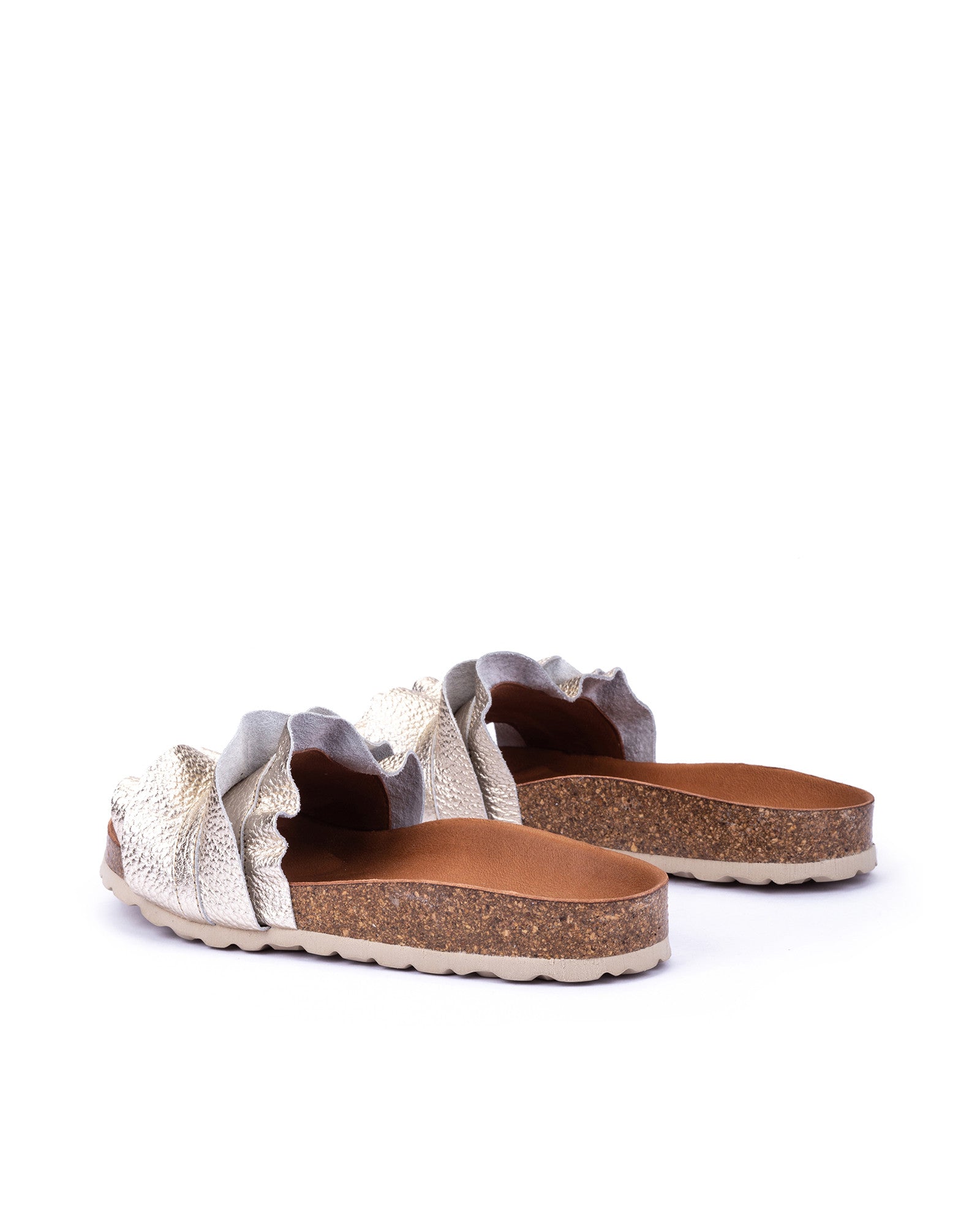 SANDALIAS ROCÍO NUCLEO METAL VOLANTE ORO