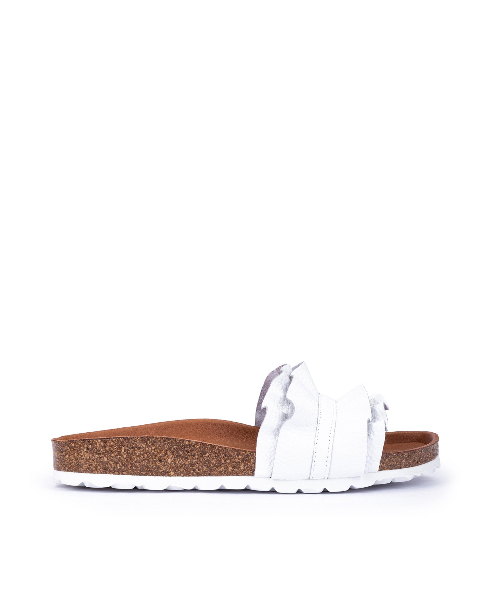 SANDALIAS ROCÍO NUCLEO VOLANTE BLANCO