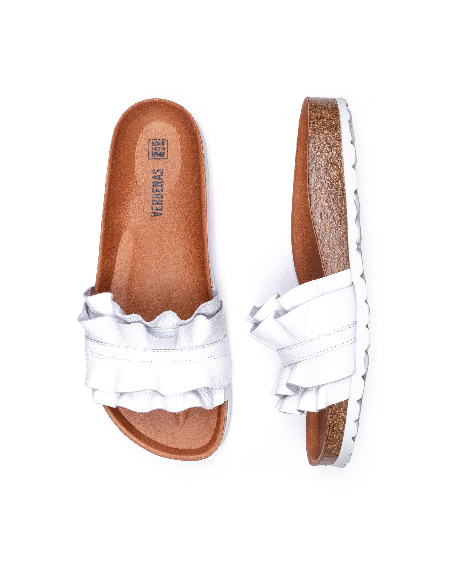 SANDALIAS ROCÍO NUCLEO VOLANTE BLANCO