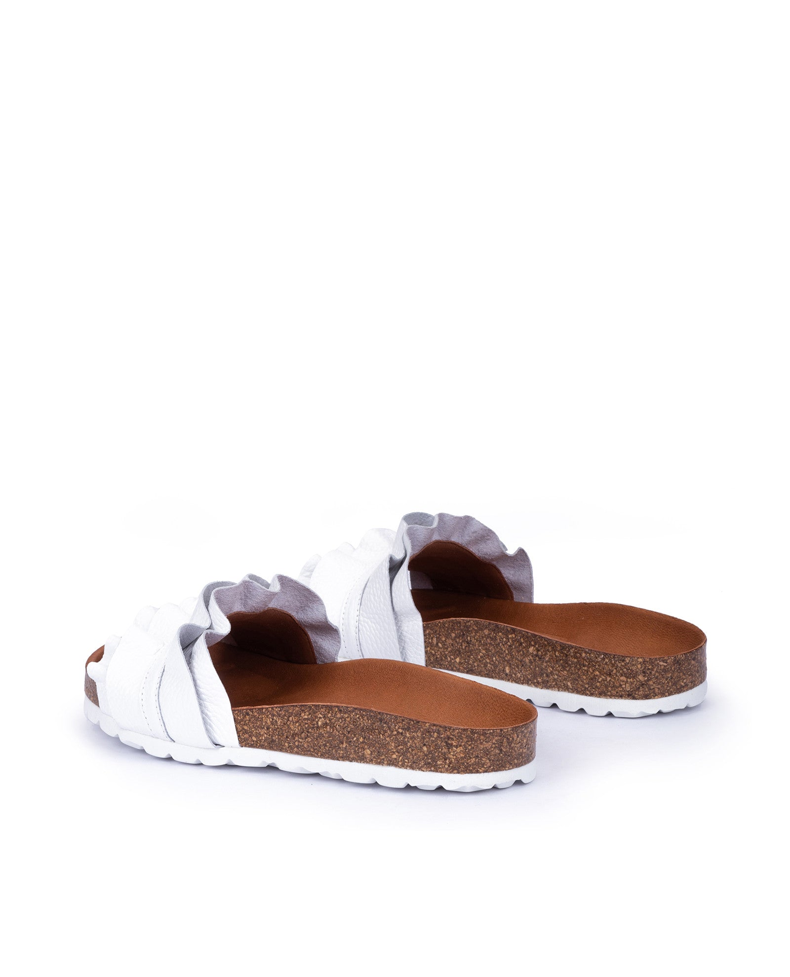 SANDALIAS ROCÍO NUCLEO VOLANTE BLANCO
