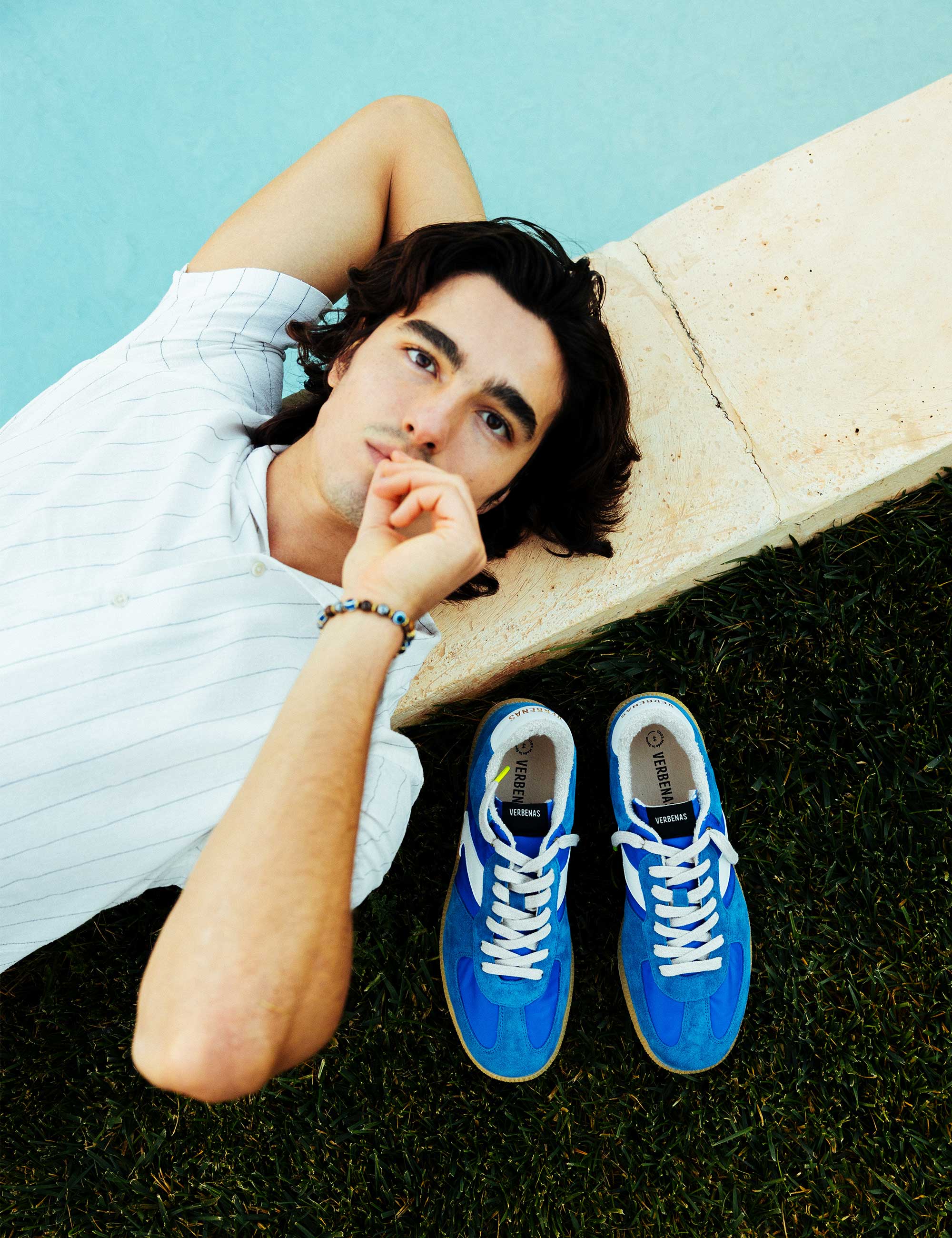 Sneakers Soro Nylon/Serraje Blue/Egeo