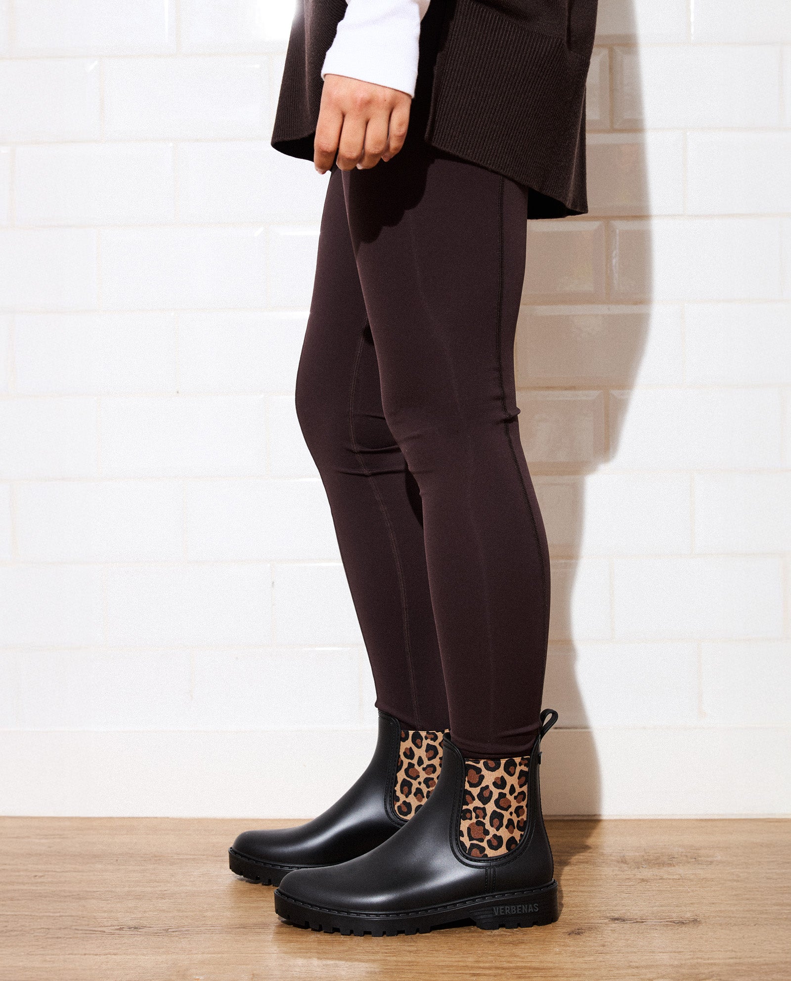 Botas Agua Gaudi Mate Animal Negro-Leopardo