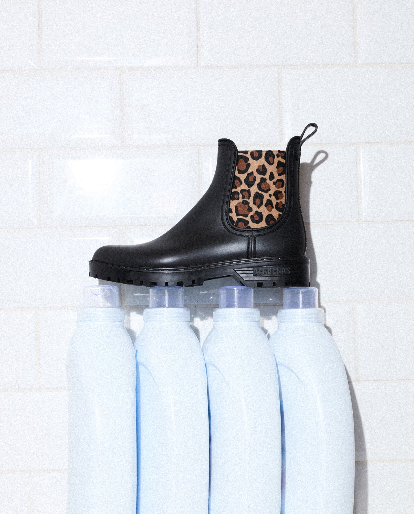 Botas Agua Gaudi Mate Animal Negro-Leopardo