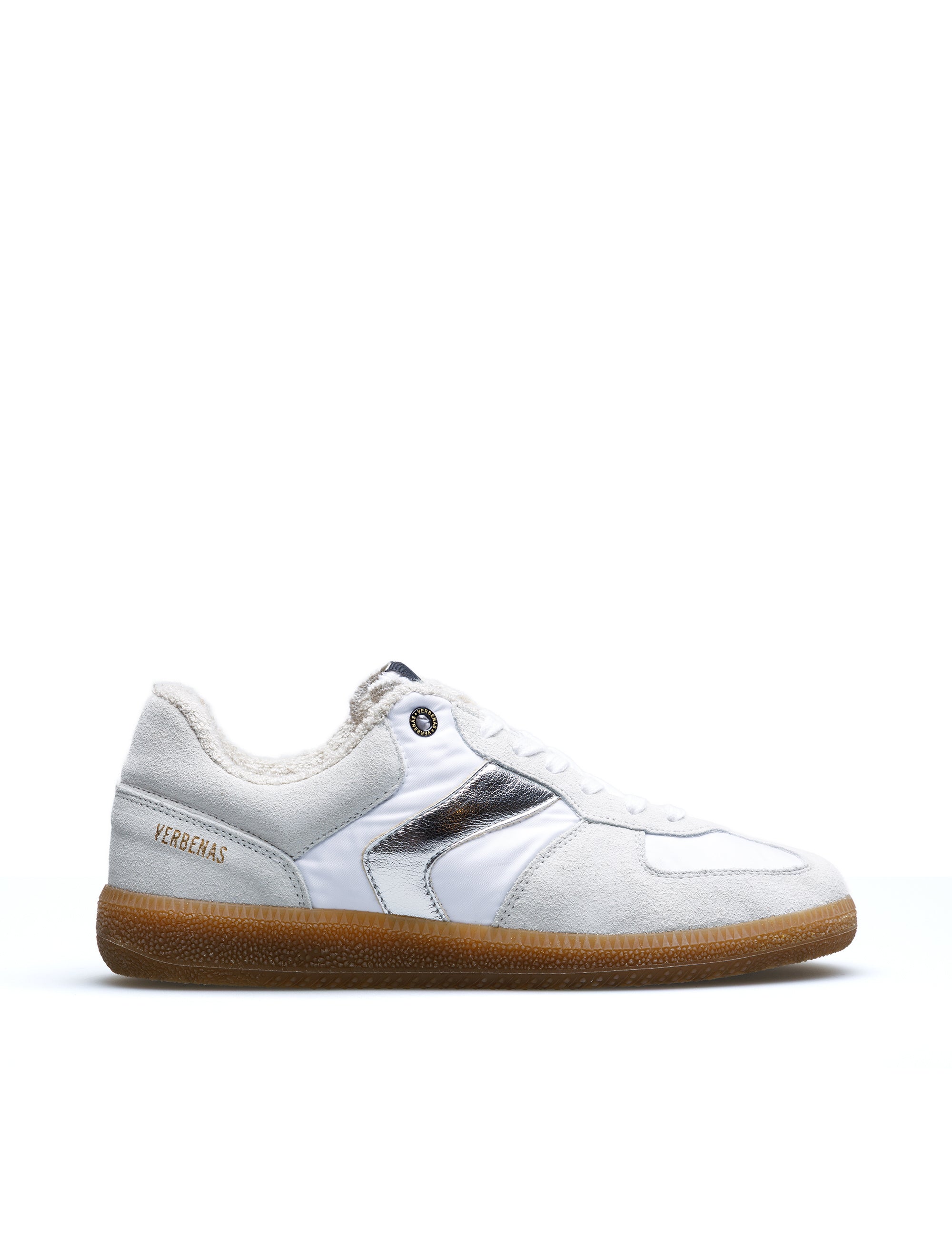 Sneakers Sora Nylon/Serraje/Lame Blanco/Plata