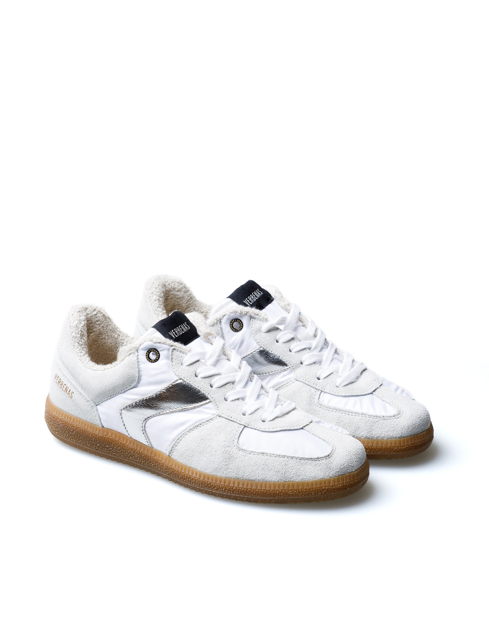 Sneakers Sora Nylon/Serraje/Lame Blanco/Plata