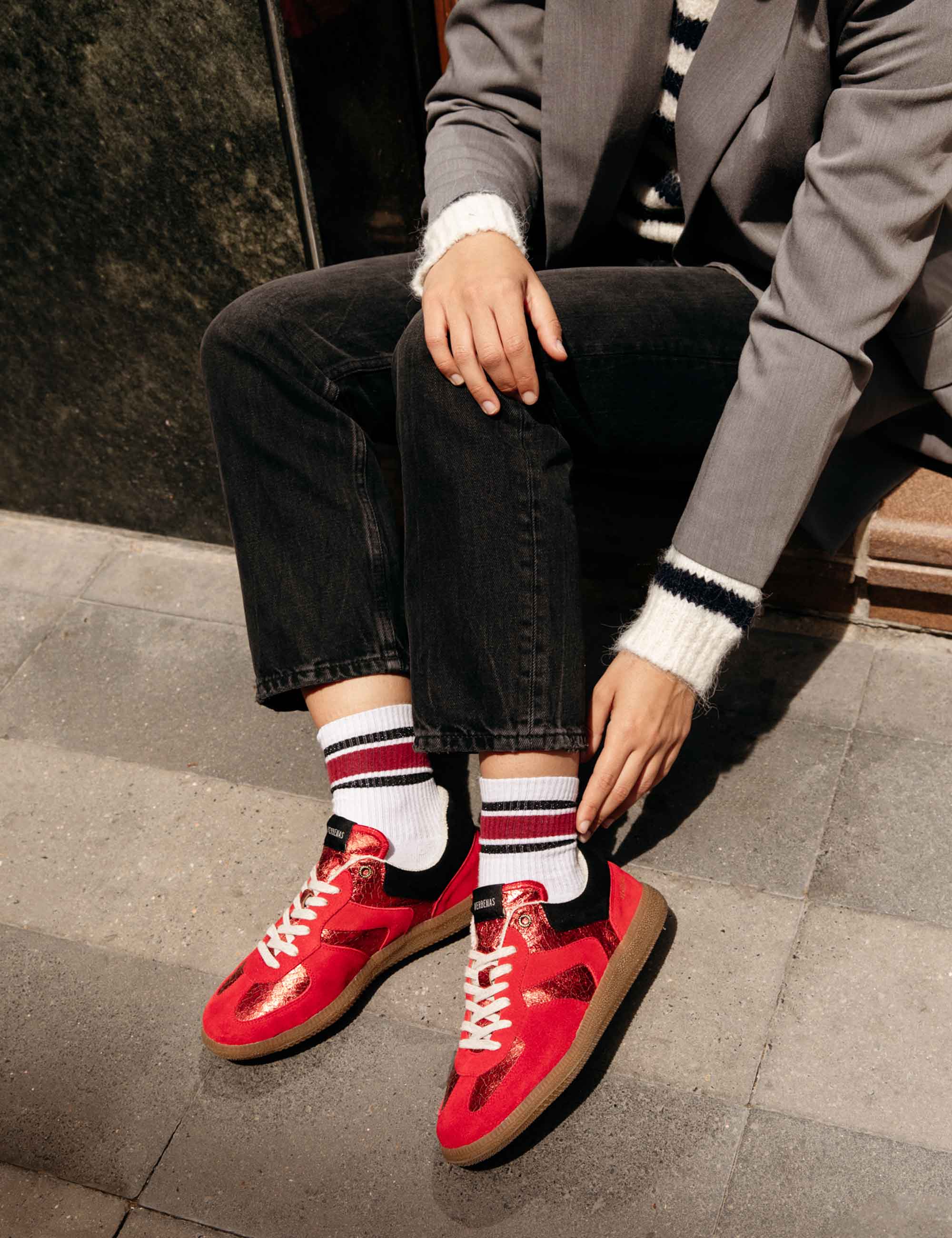 Sneakers Sora Cracking/Serraje Rojo/Rojo/Negro