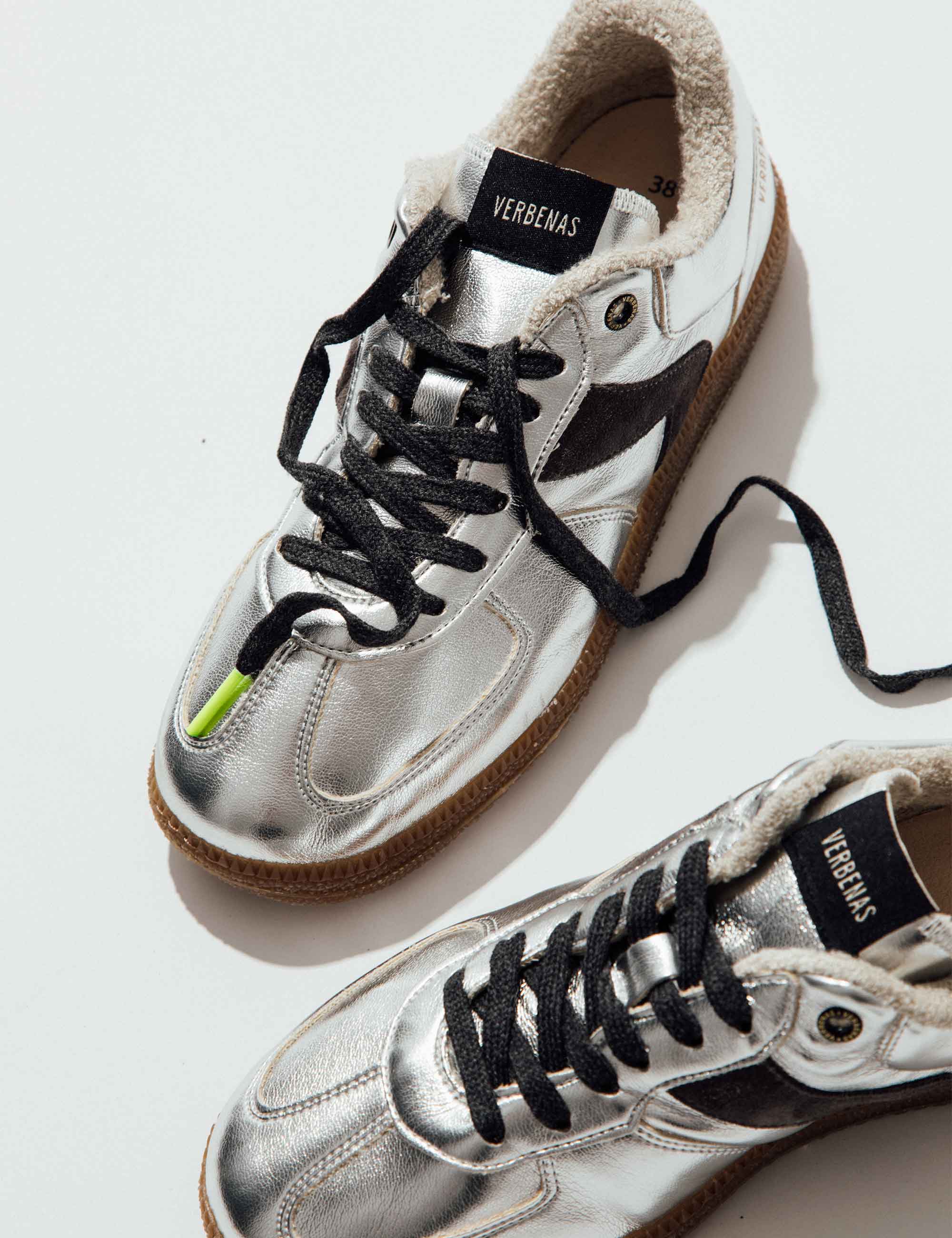 Sneakers Sora Lame/Serraje Plata/Antracita