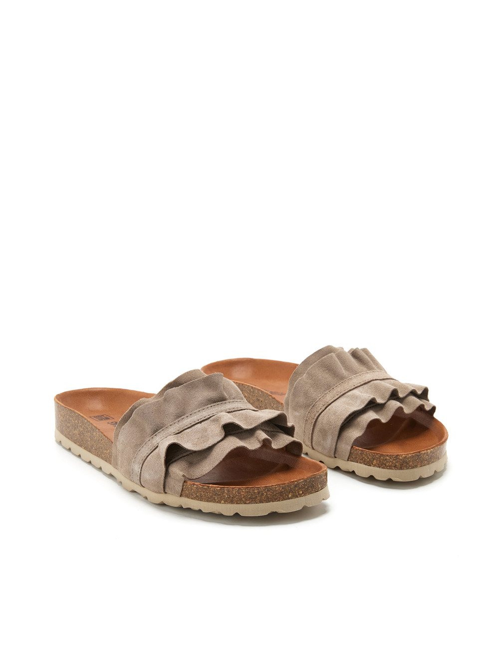 Bio Bio Sandals Womens 7.5 Brown Made in Spain Criss Cross Leather Wedge  Slides | eBay