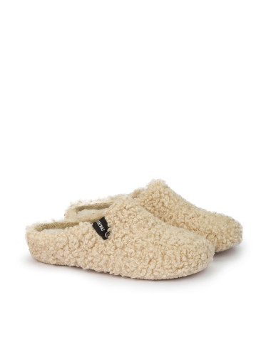 SLIPPERS YORK CURLY BEIG