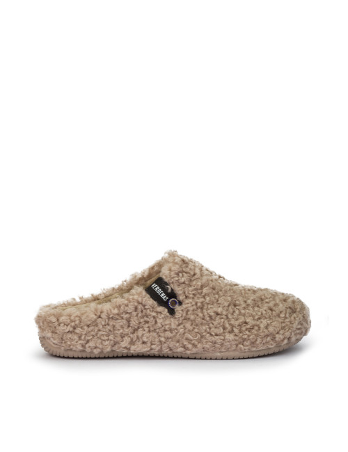 SLIPPERS YORK CURLY CAMEL