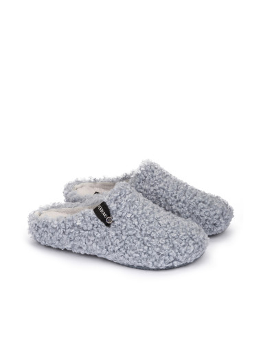 SLIPPERS YORK CURLY CIELO