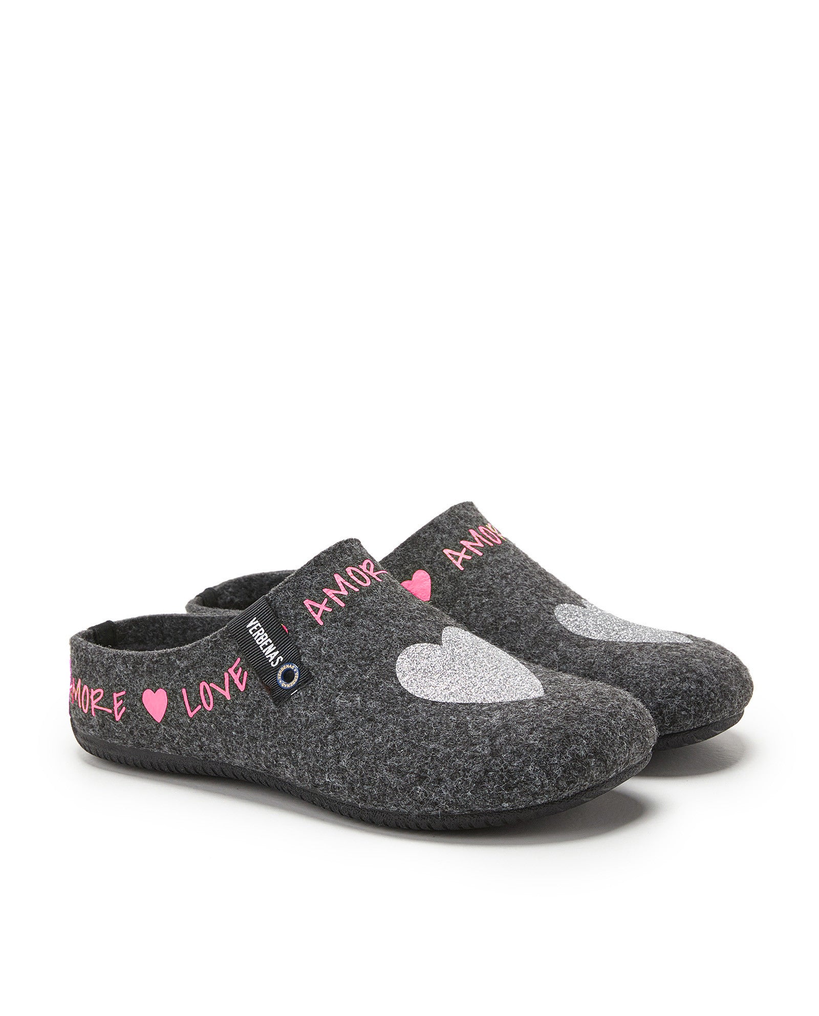 Zapatillas Casa York Love Gris-rosa