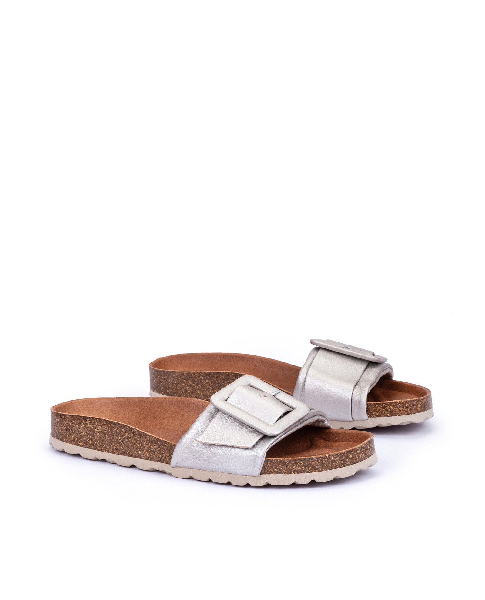 Sandalias Reiko Ecobrush Metal Plata