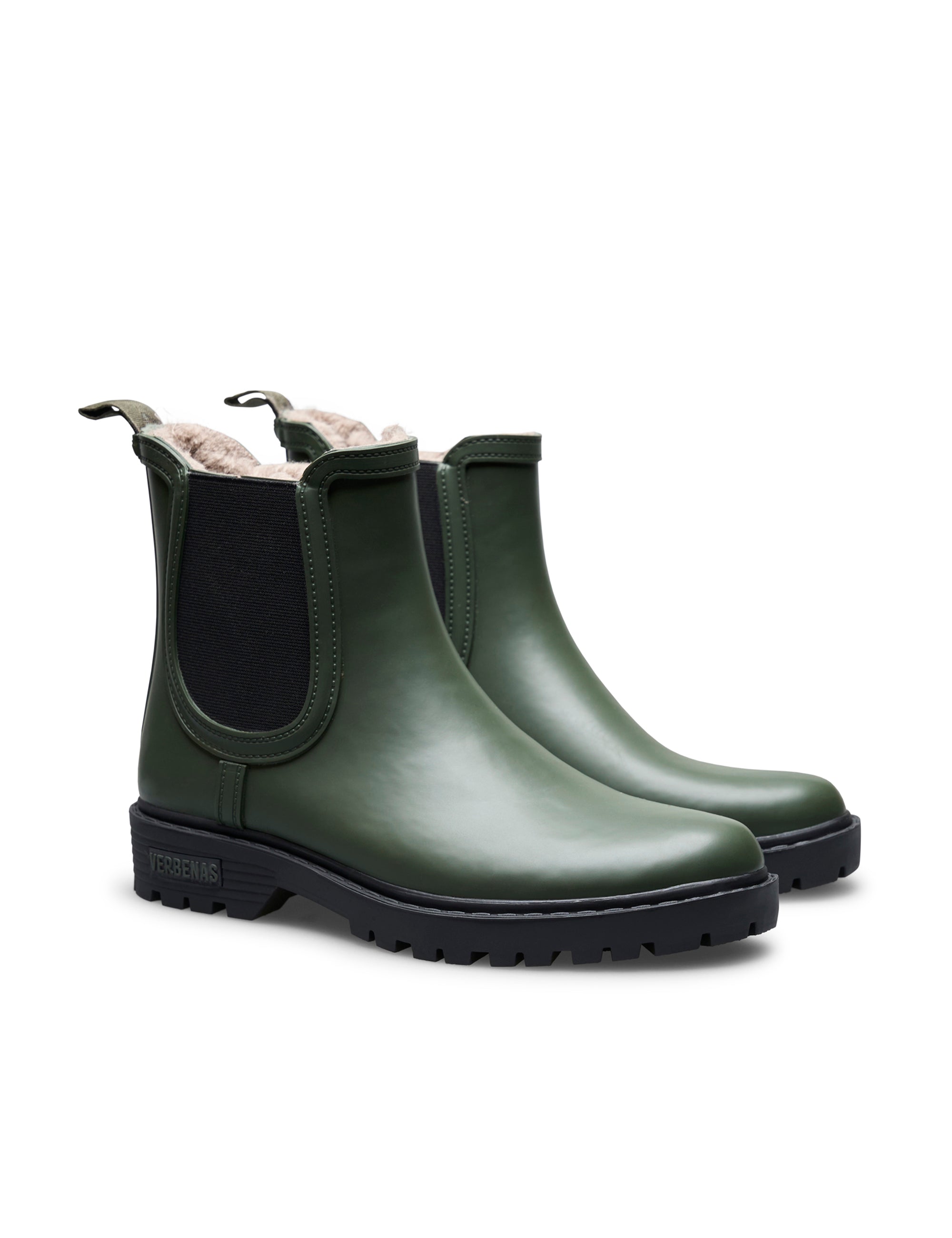 Bota de Agua Gaudi Fur Smooth Kaki/Black