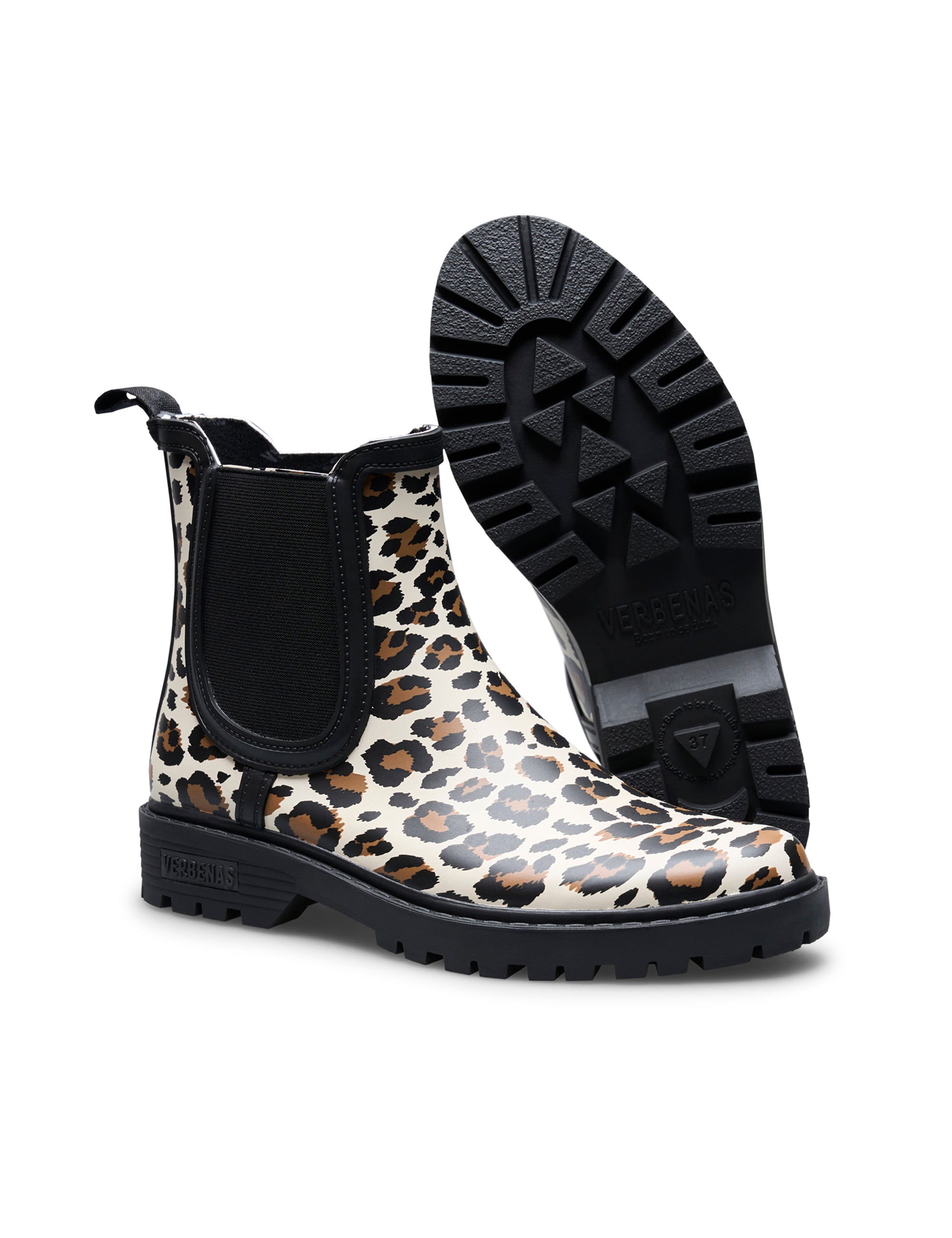 Bota de Agua Gaudi Smooth Animal Crudo Leo/Black