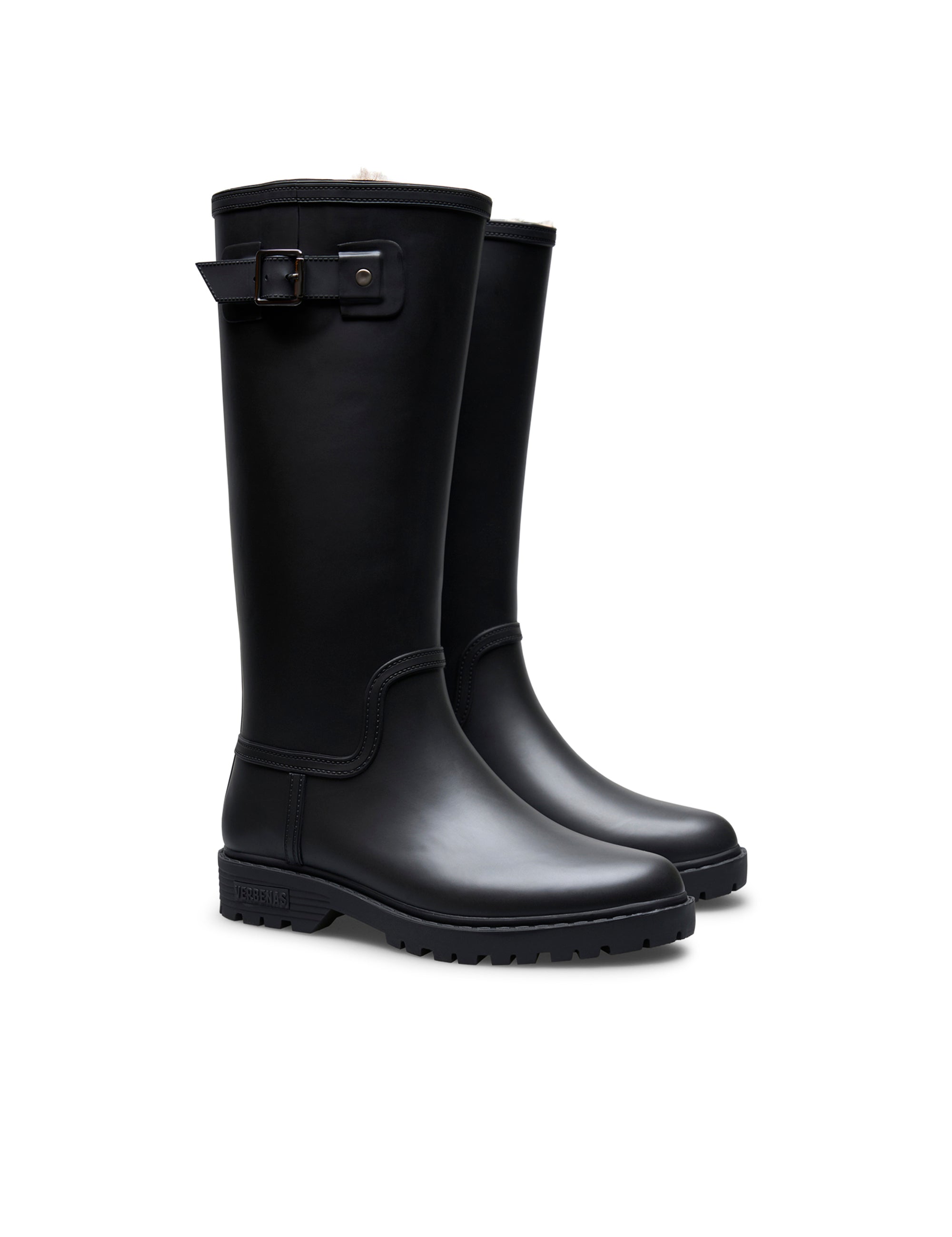 Bota de Agua Greta Fur Smooth Black/Black