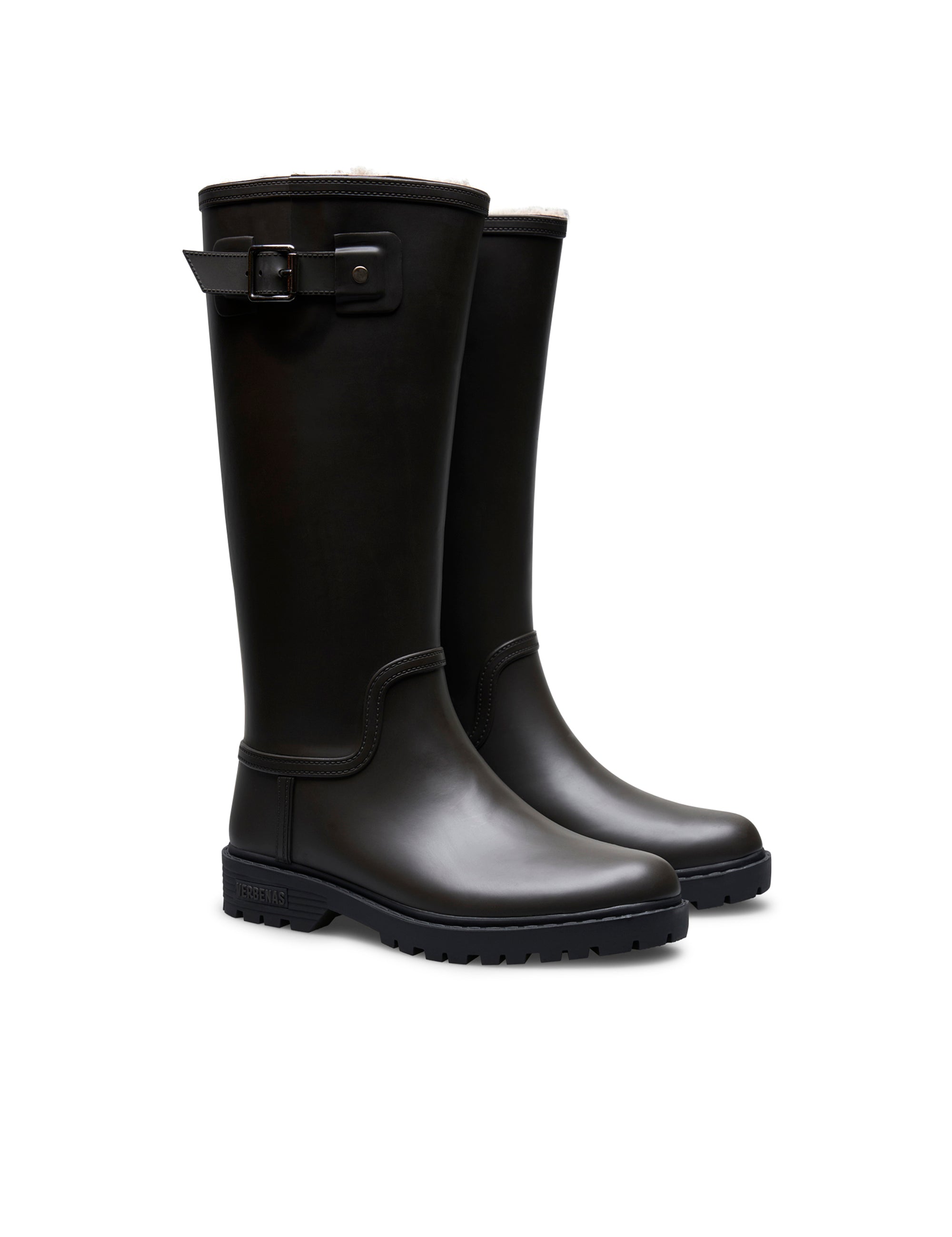Bota de Agua Greta Fur Smooth Brown/Black