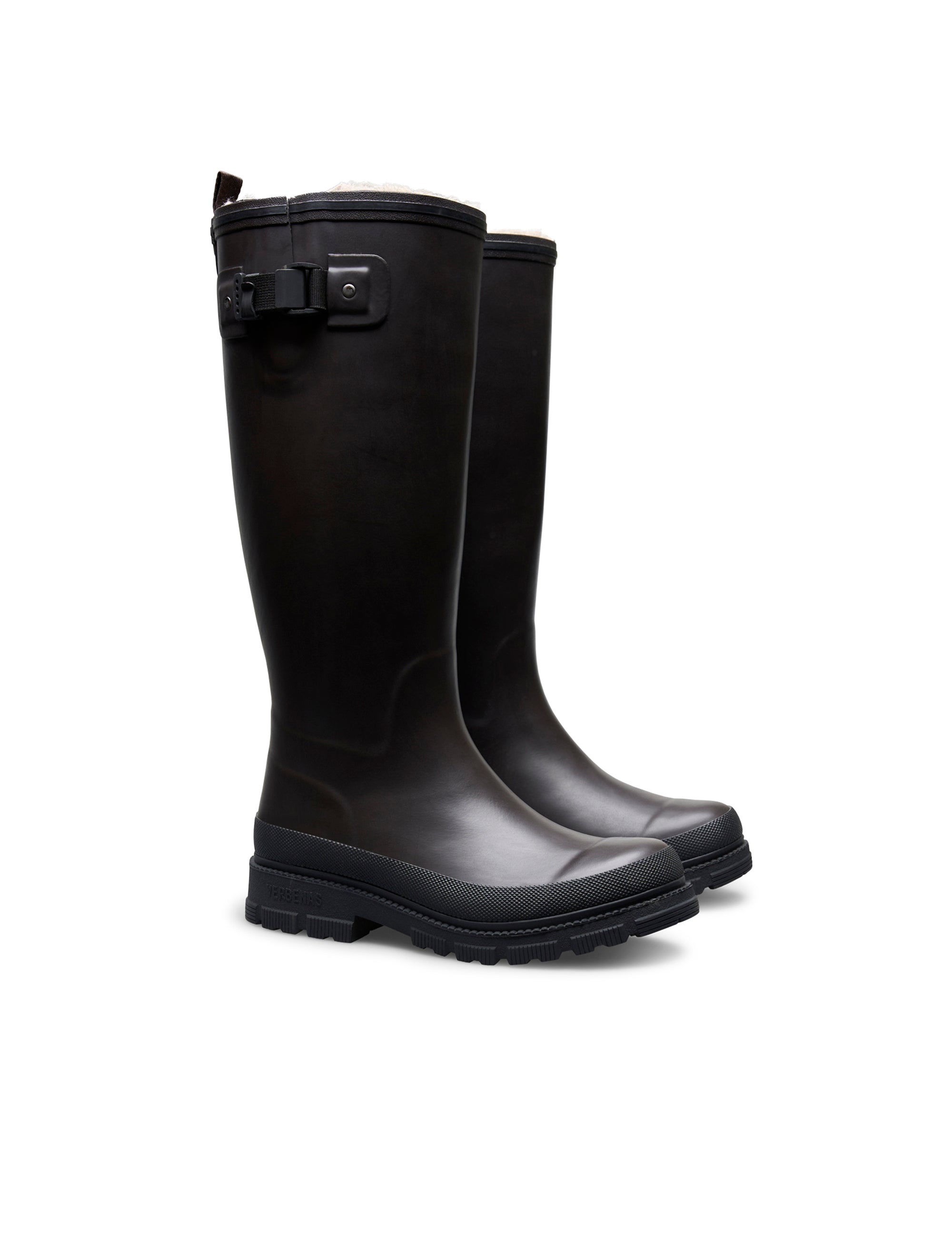 Stivali da pioggia Lili Fur Smooth Brown/Black