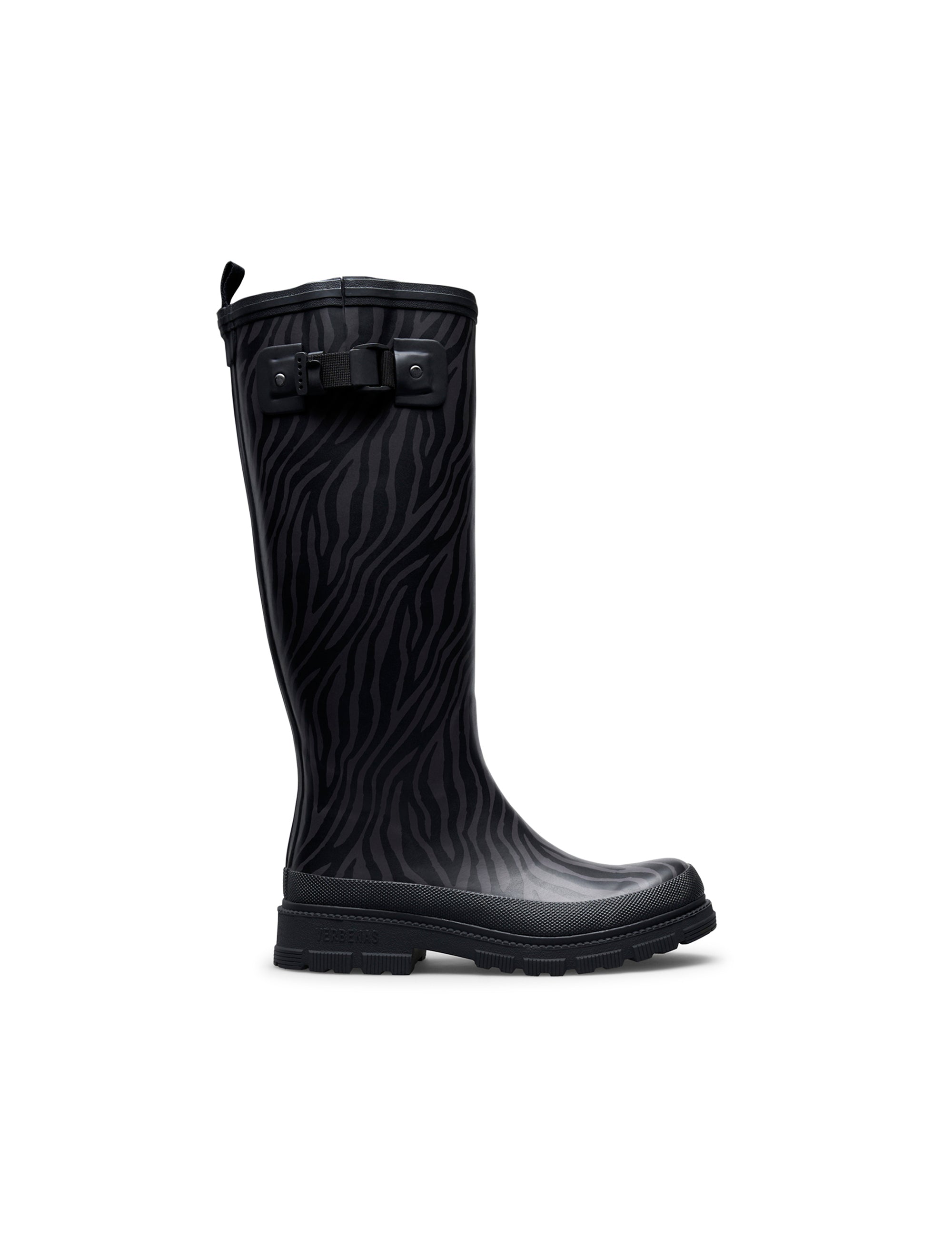 Stivali da pioggia Lili Smooth Animal Black Zebra/Black