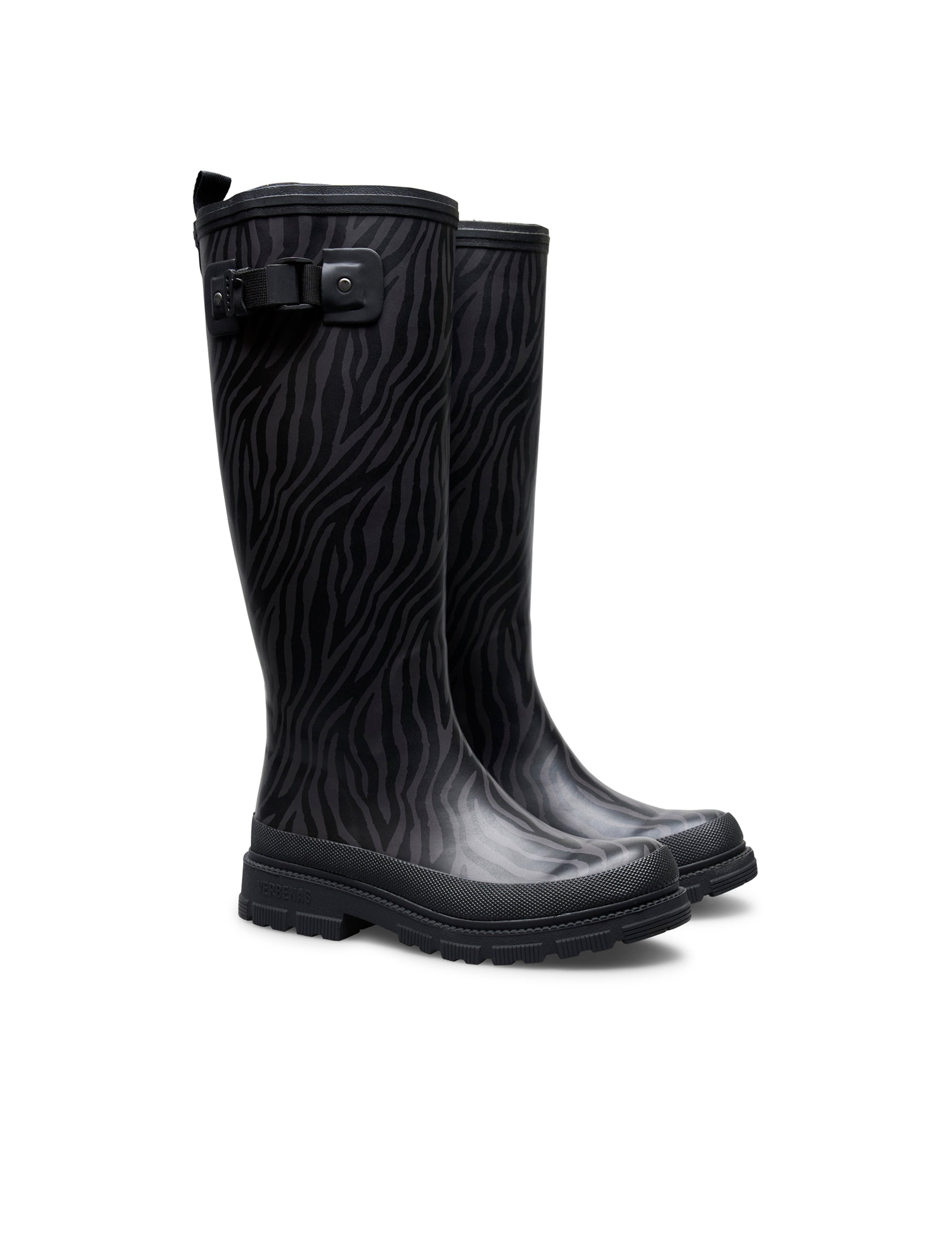 Stivali da pioggia Lili Smooth Animal Black Zebra/Black
