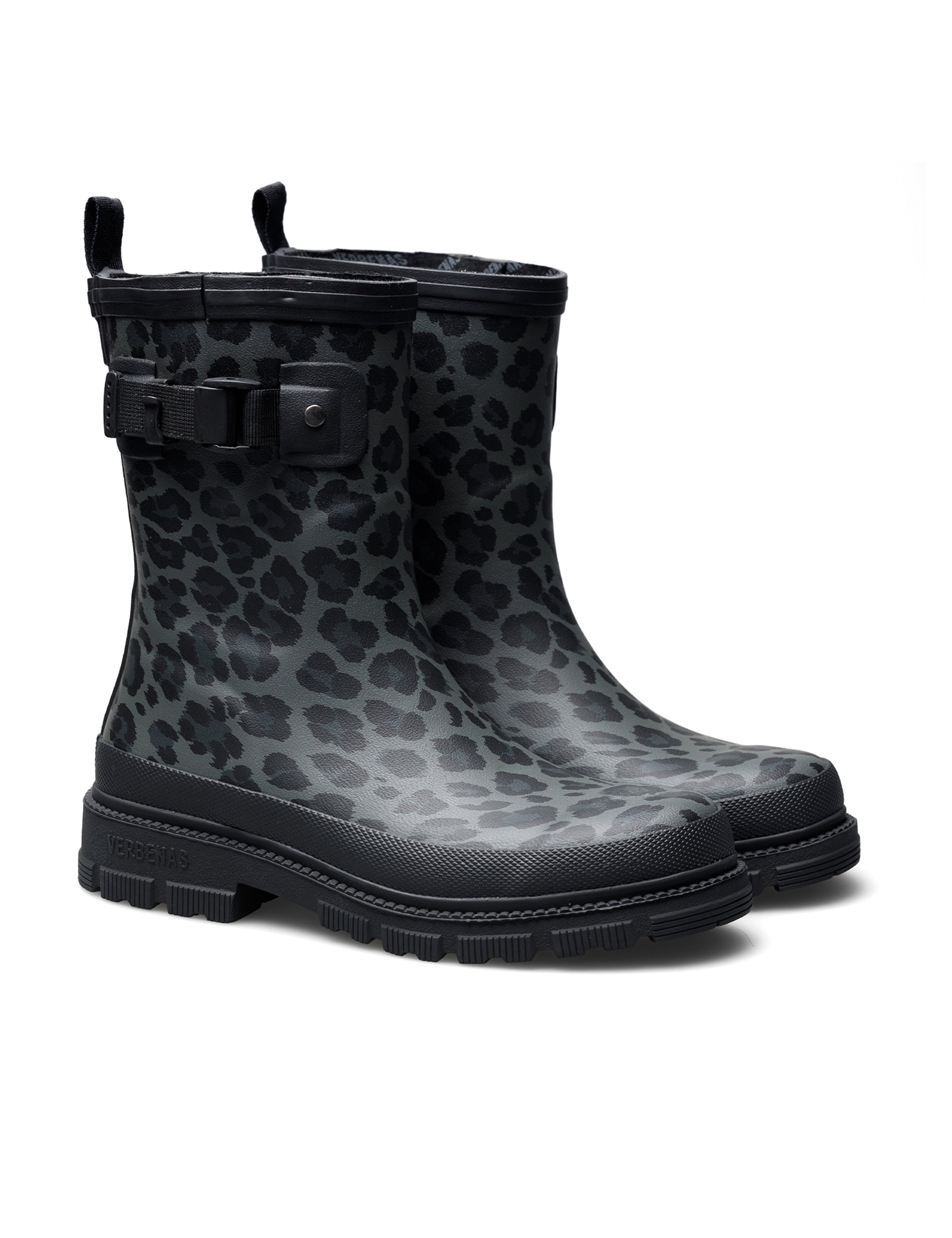 Rain Boots Lina Fur Smooth Animal Black Leo/Black