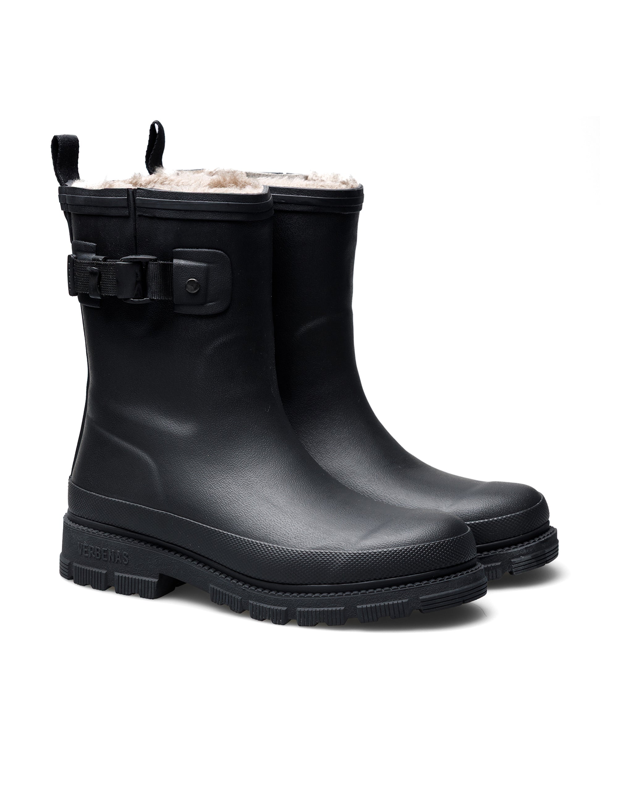 Stivali da pioggia Lina Fur Smooth Black/Black