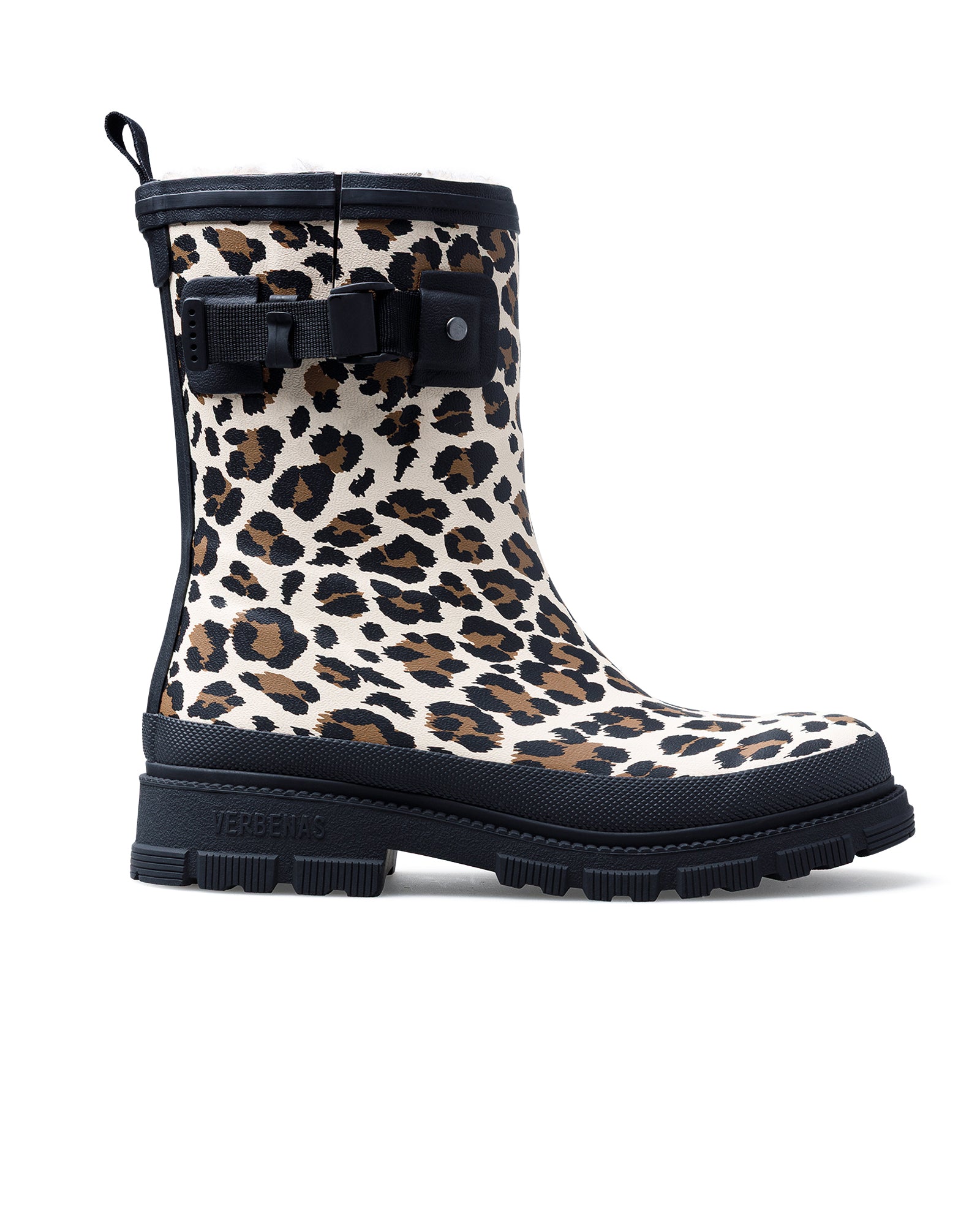 Botas Agua Lina Mate Combi Animal Fur Crudo Leo Black