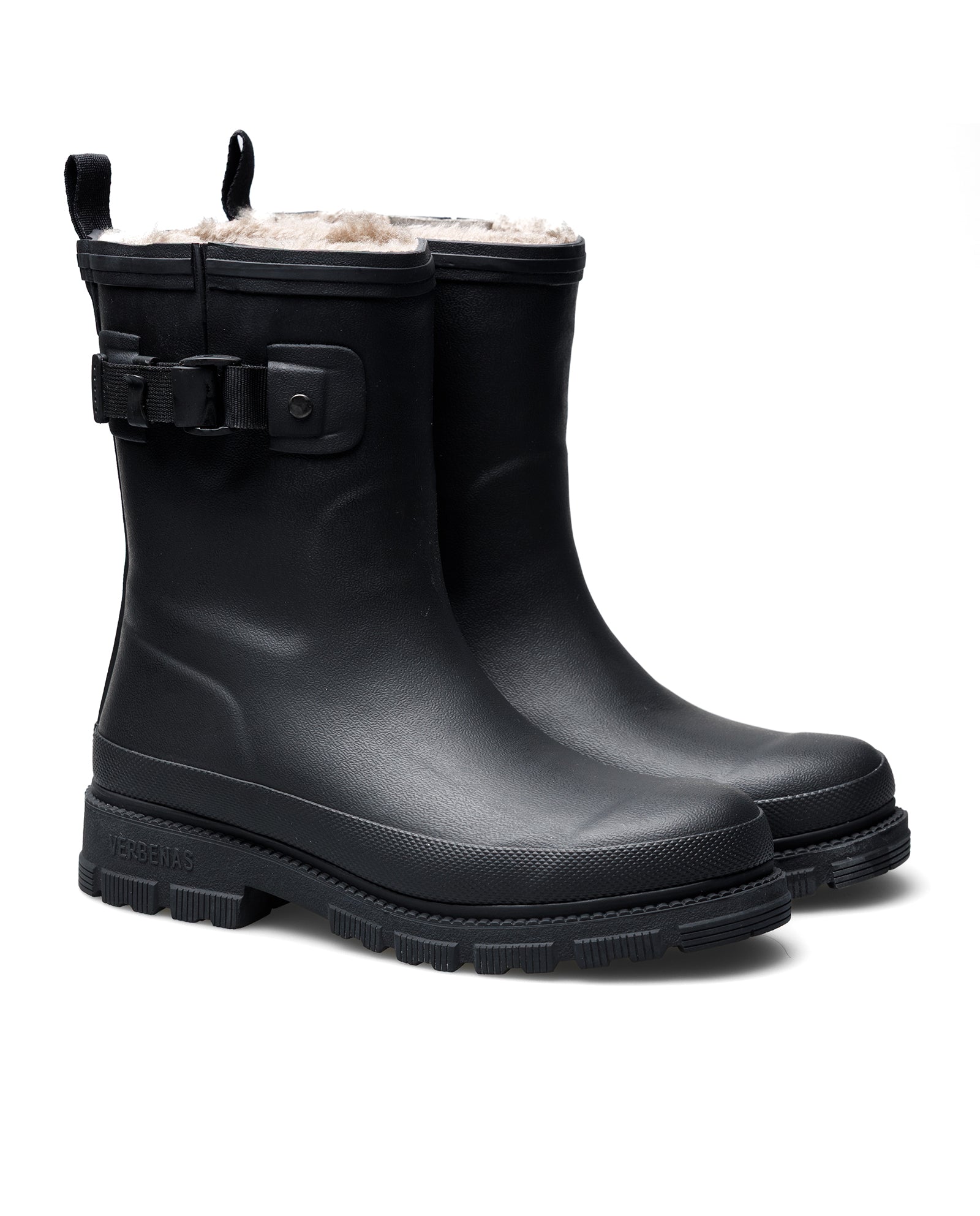 Rain Boots Lina Matte Combi Fur Black Black
