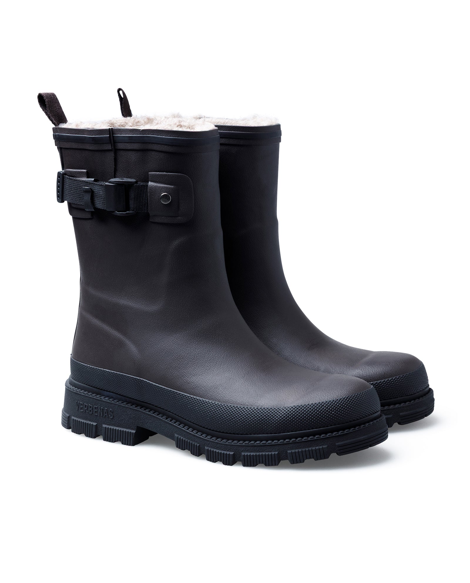 Rain Boots Lina Matte Combi Fur Brown Black