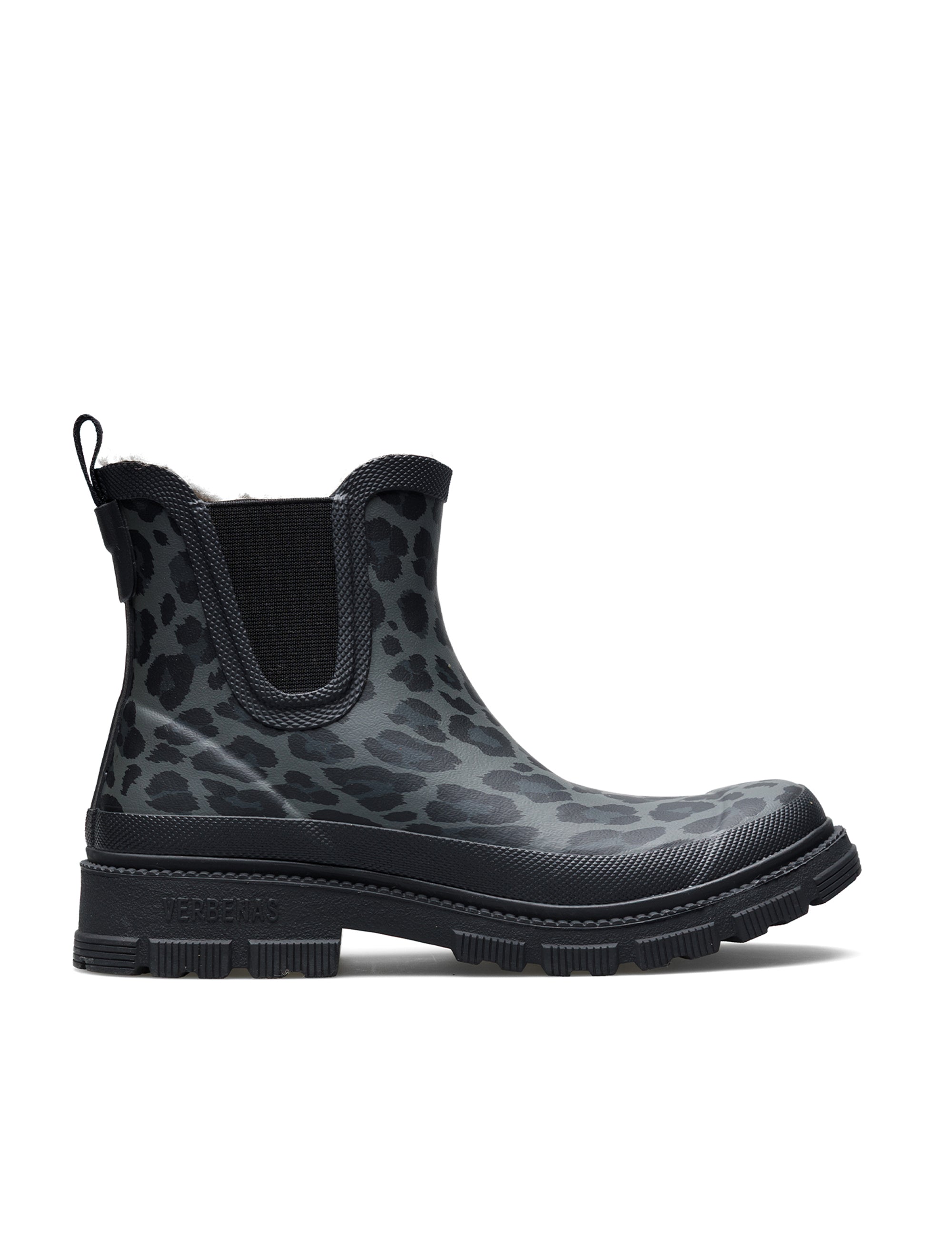 Stivali da pioggia Lua Fur Smooth Animal Black Leo/Black
