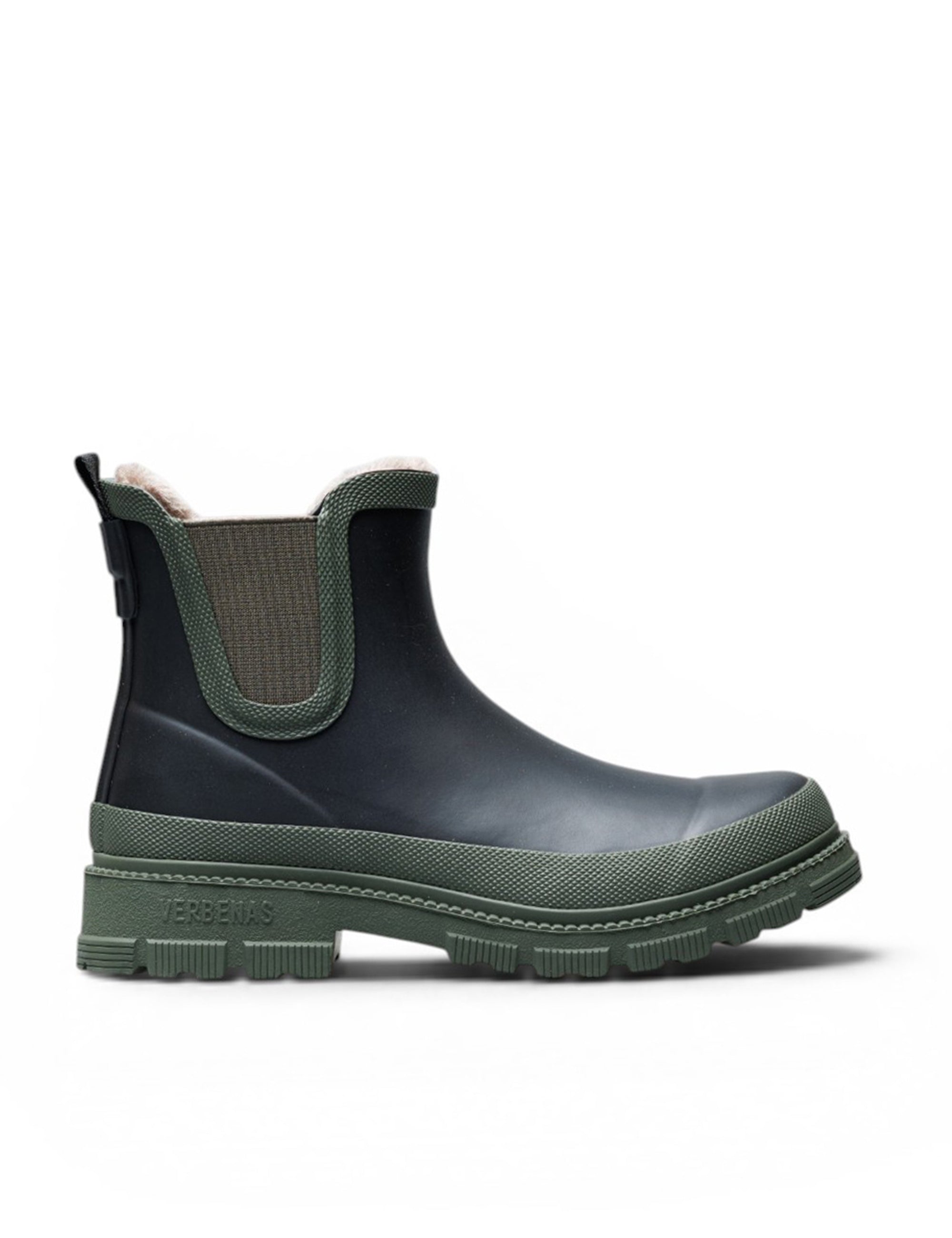 Stivali da pioggia Lua Fur Smooth Black/Kaki