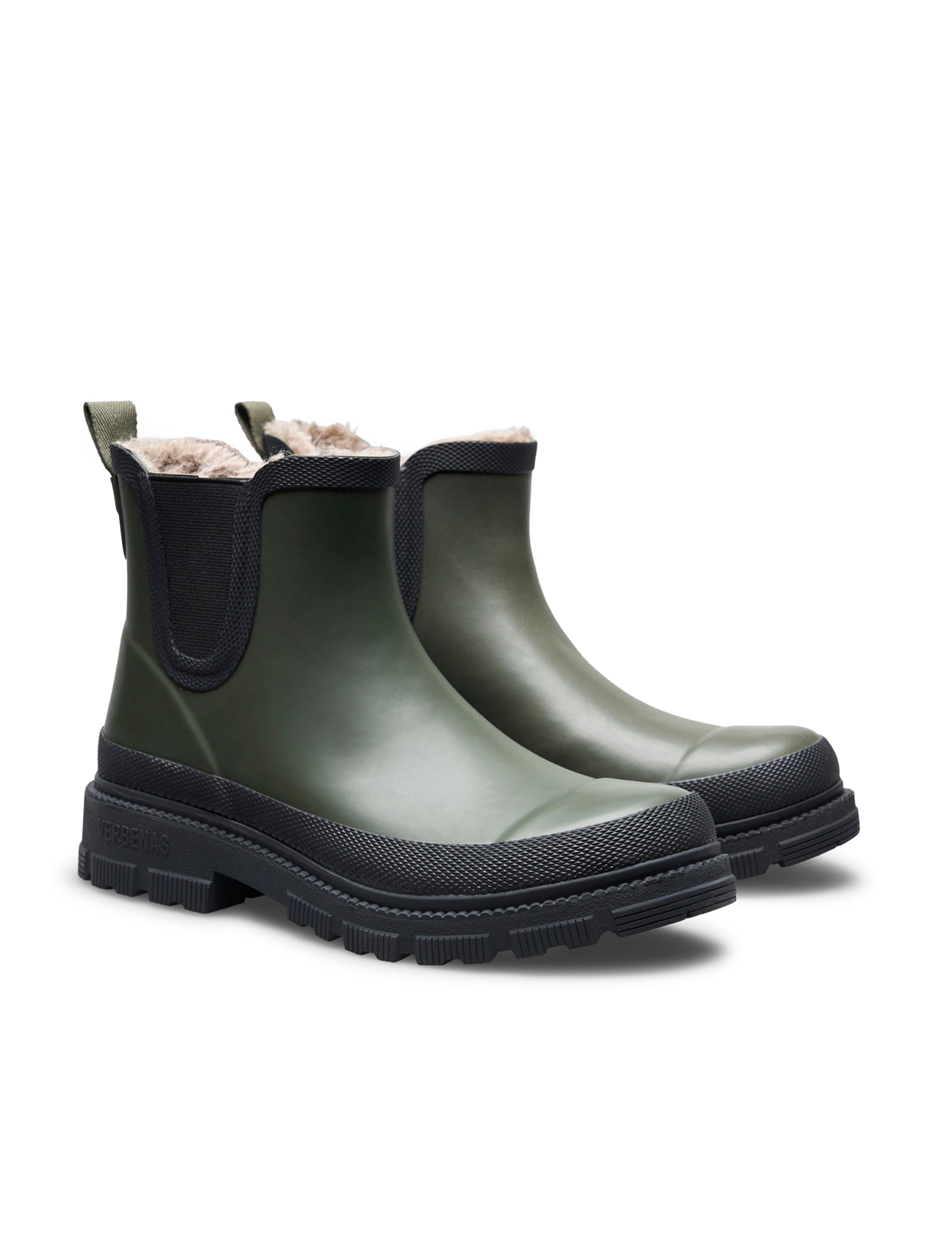 Stivali da pioggia Lua Fur Smooth Kaki/Black