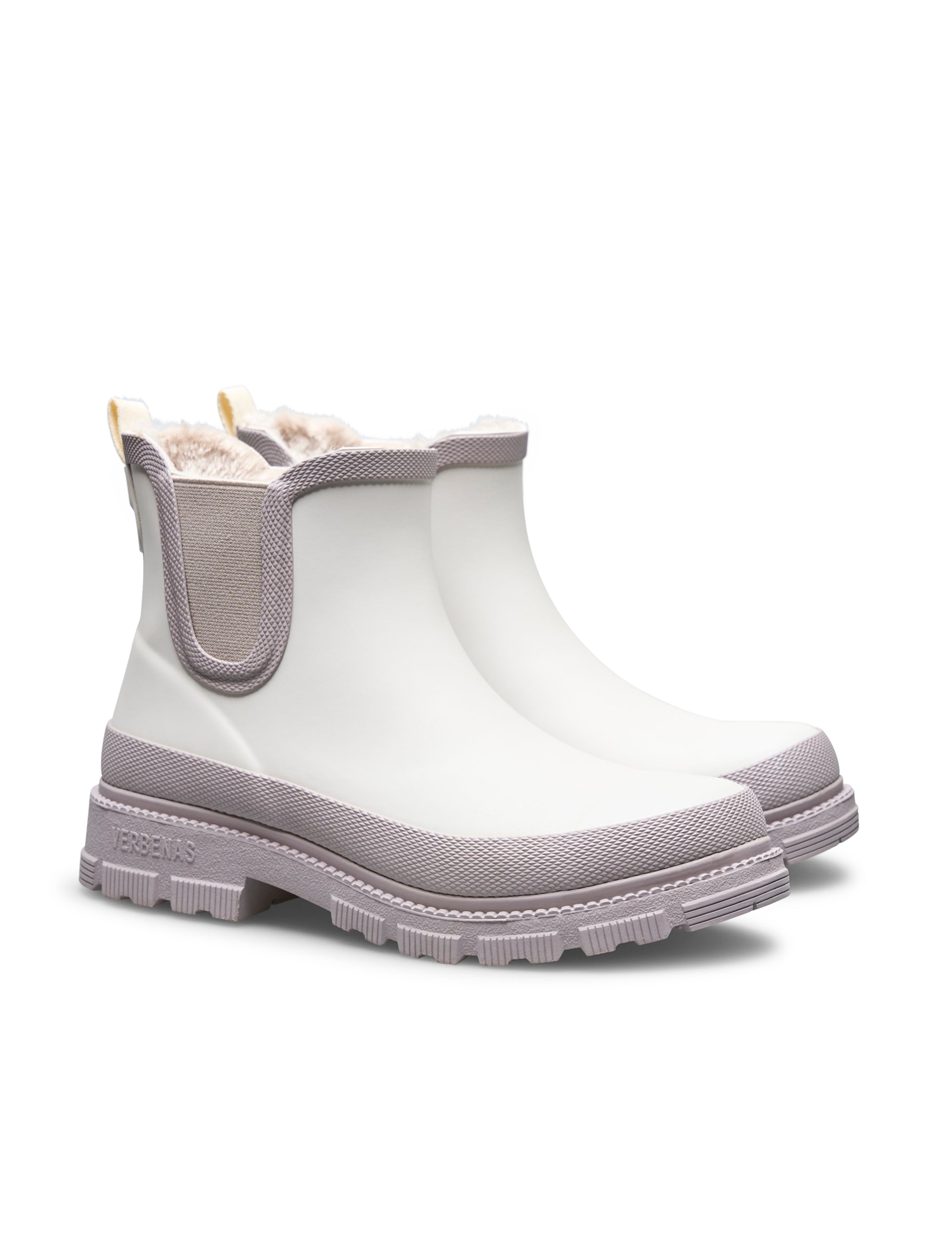 Stivali da pioggia Lua Fur Smooth Off White/Greige