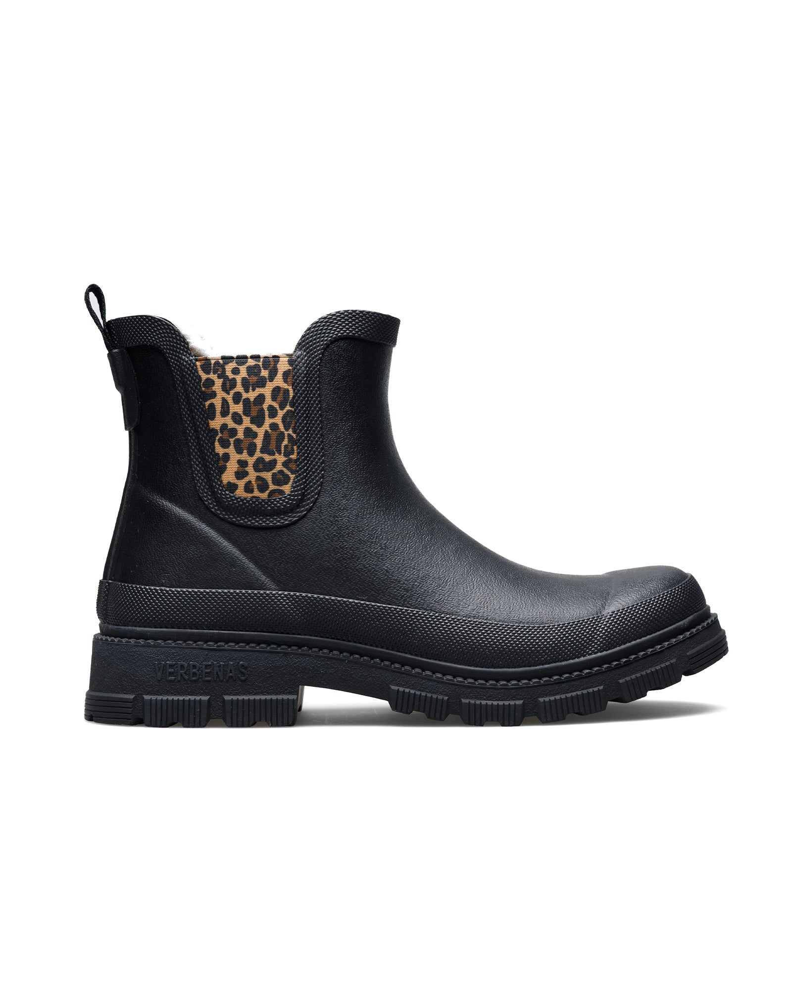 Botas Agua Lua Mate Animal Fur Black/Sand Leo