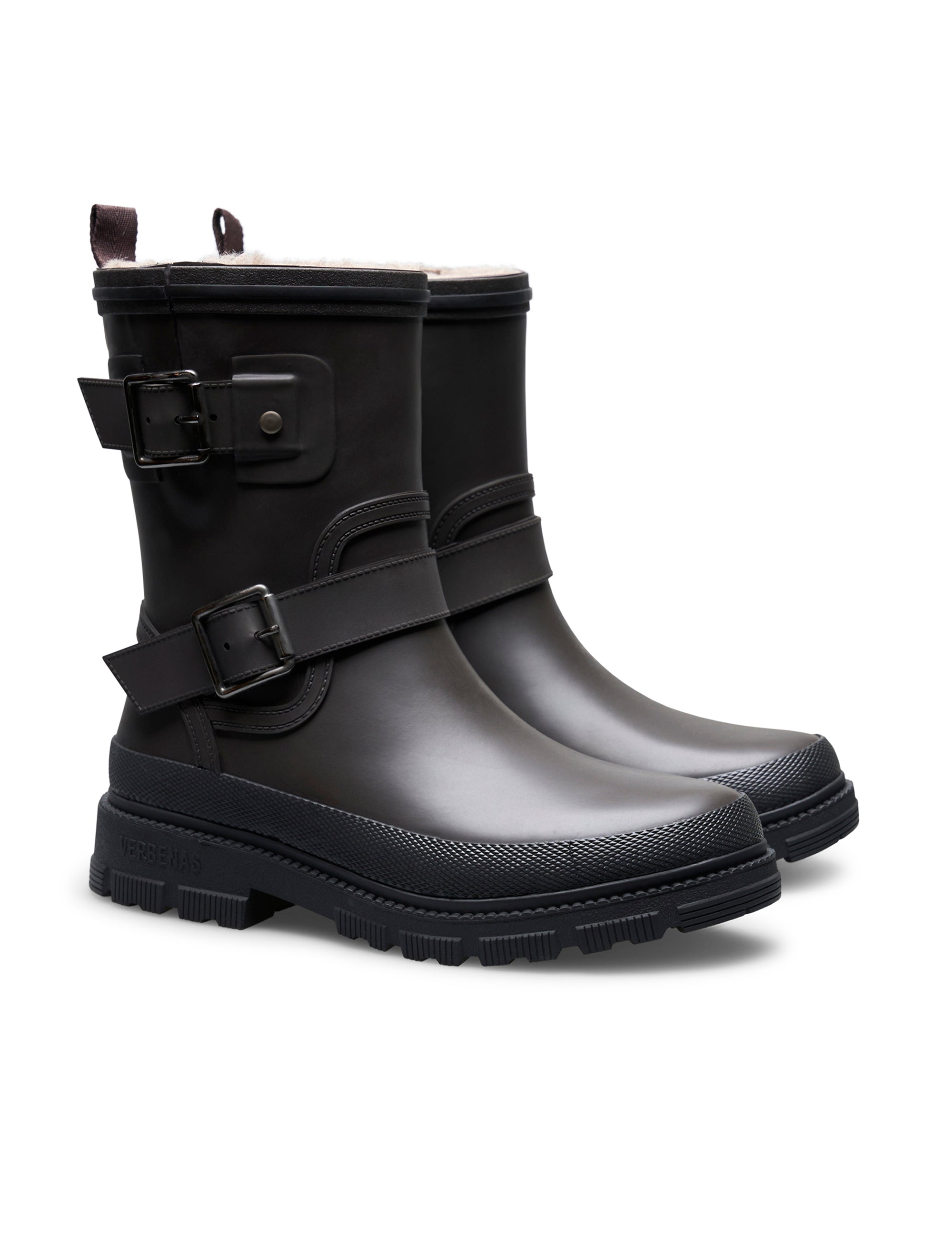 Stivali da pioggia Lucia Fur Smooth Brown/Black