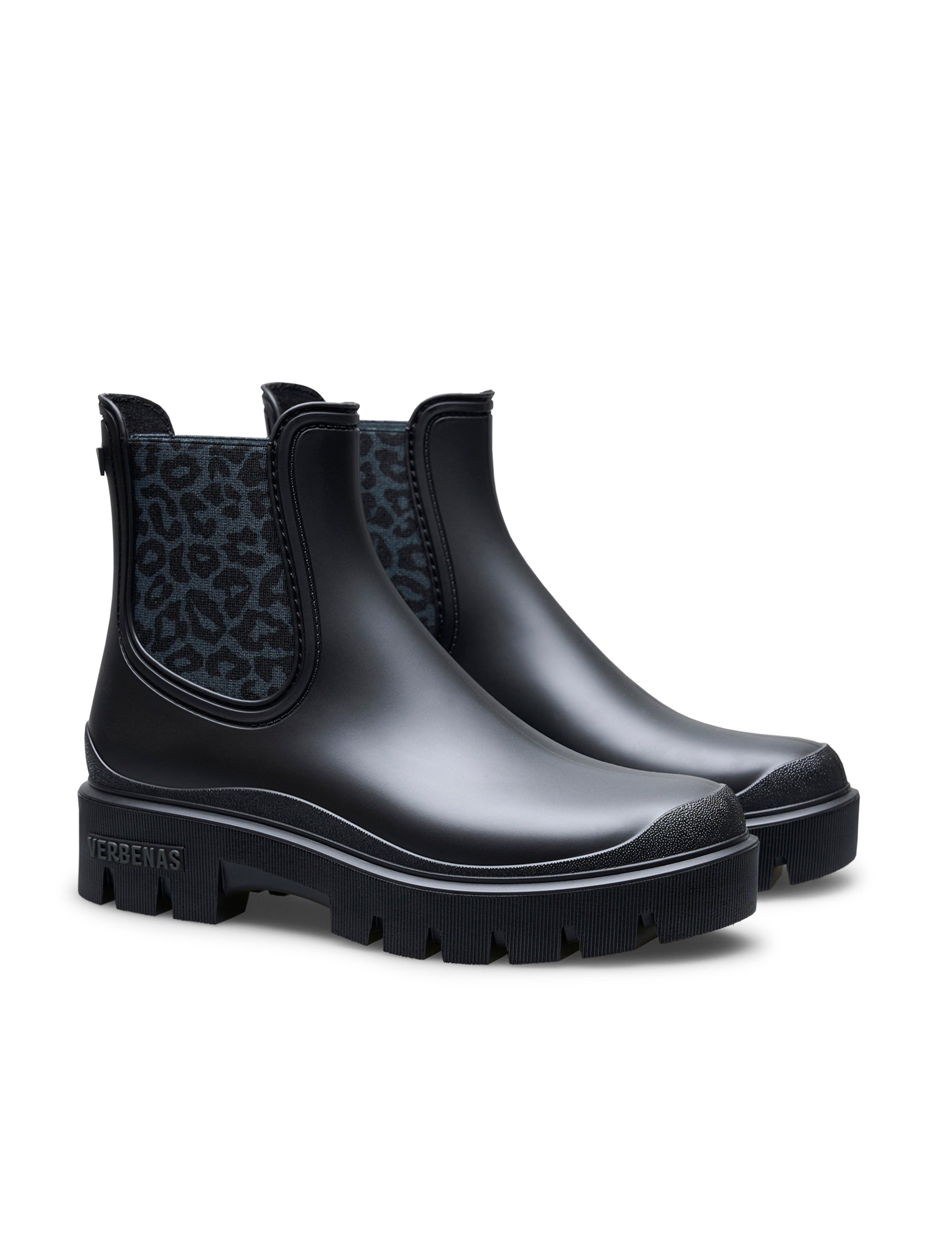 Rain Boots Mae Mate Animal Negro/Leo Negro