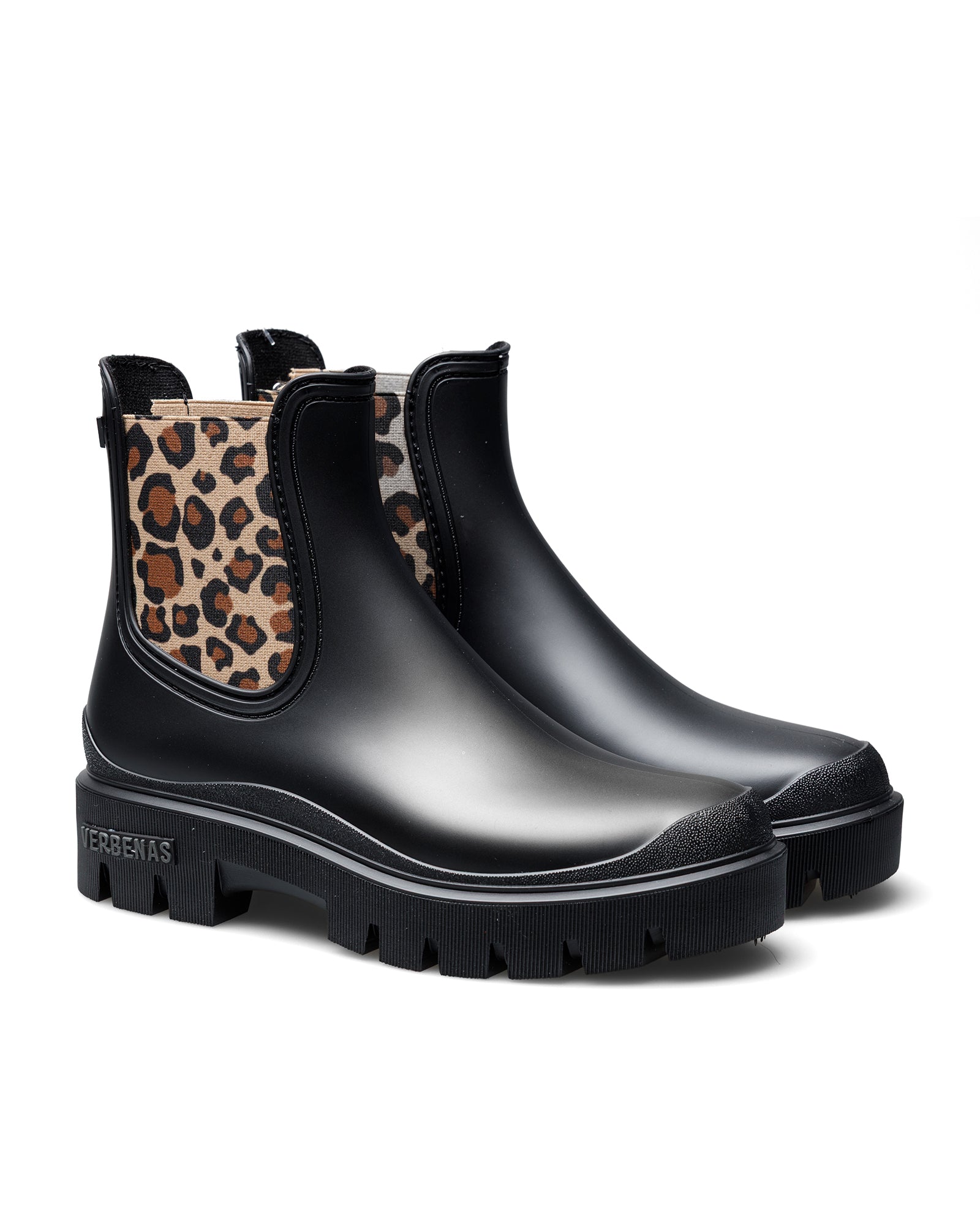 Rain Boots Mae Mate Animal Negro Leopardo
