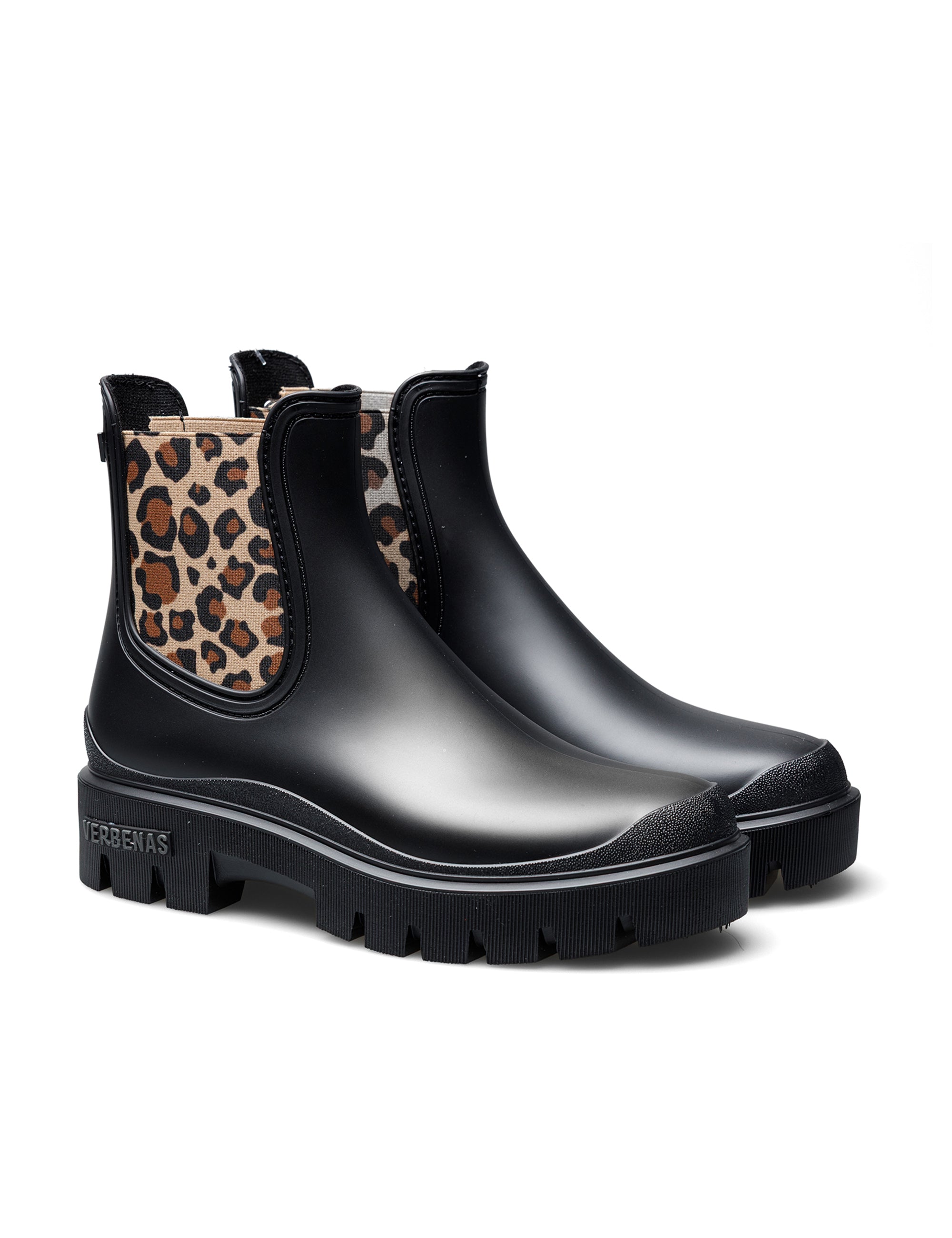 Rain Boots Mae Mate Animal Negro Leopardo