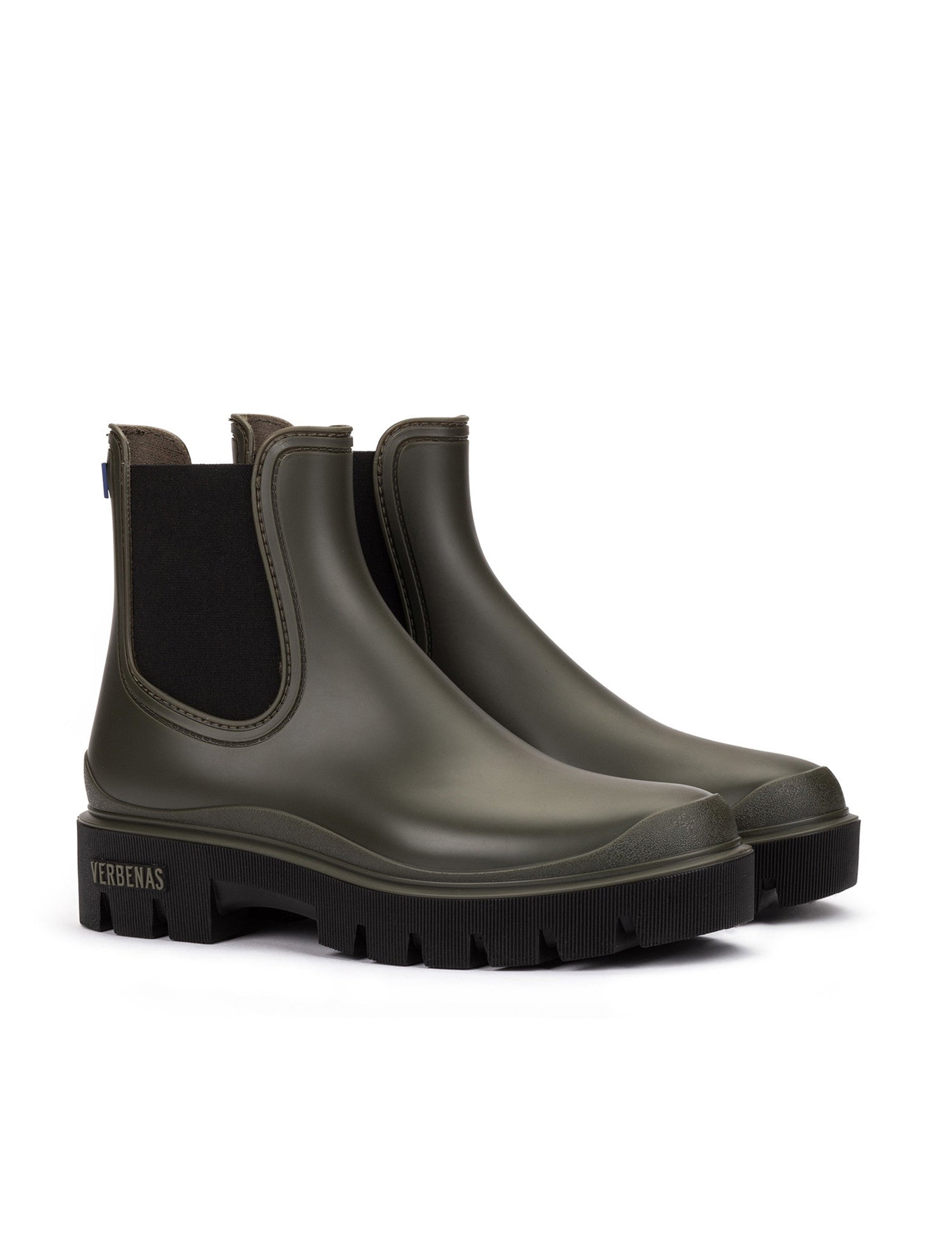 Rain Boots Mae Mate Kaki-Negro