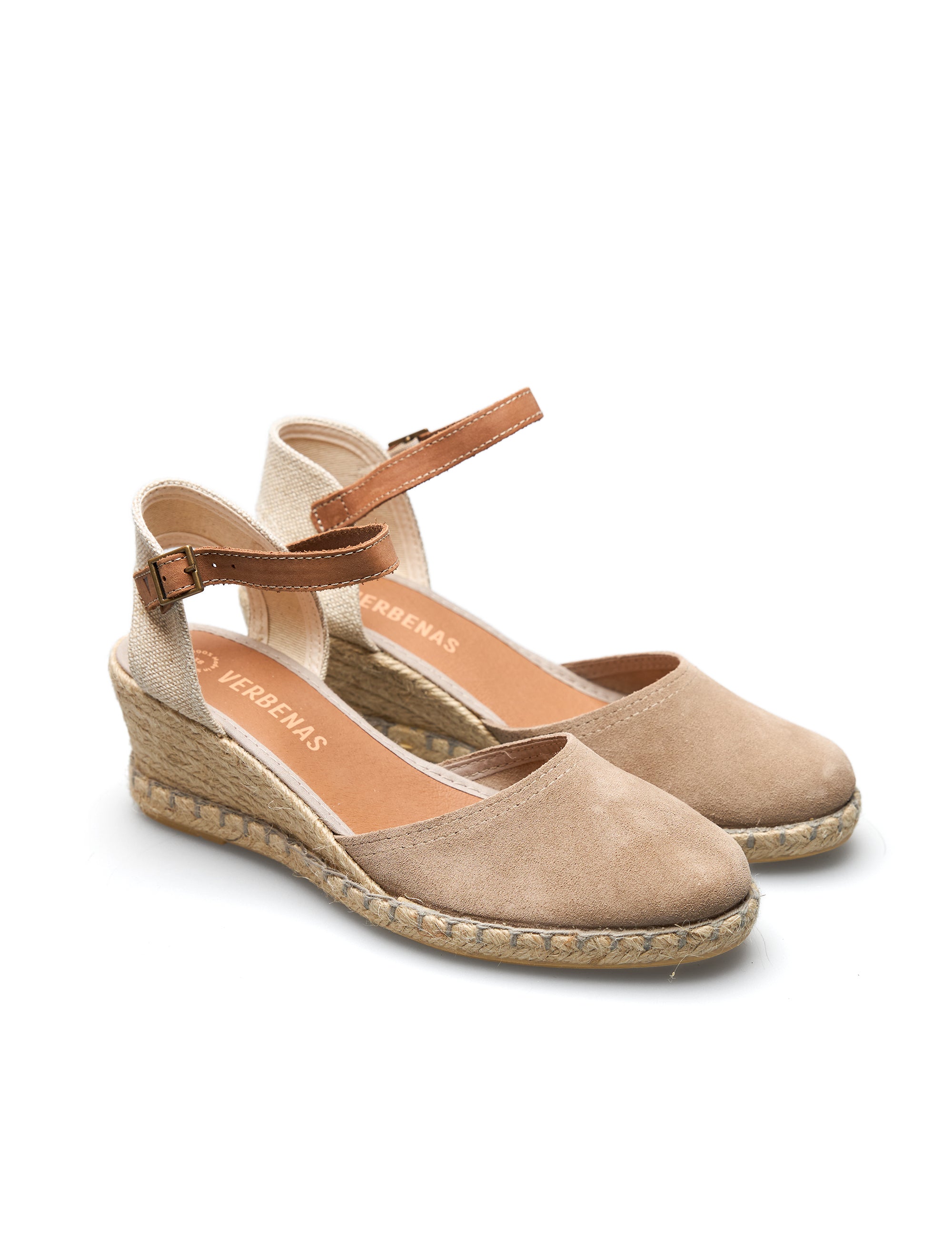 Espadrillas con zeppa Malena Serraje Piedra