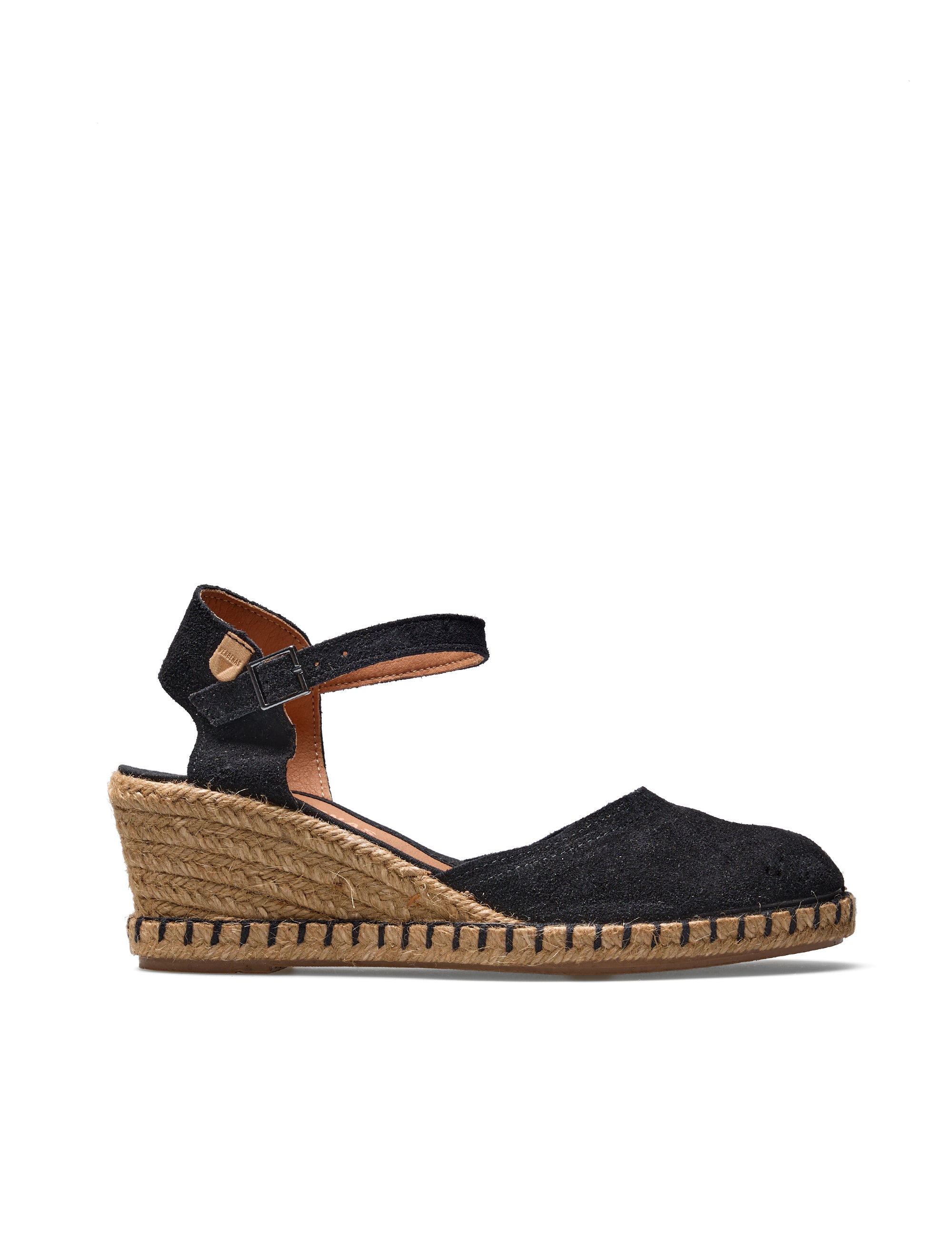 Espadrillas con zeppa Malena Serraje Negro