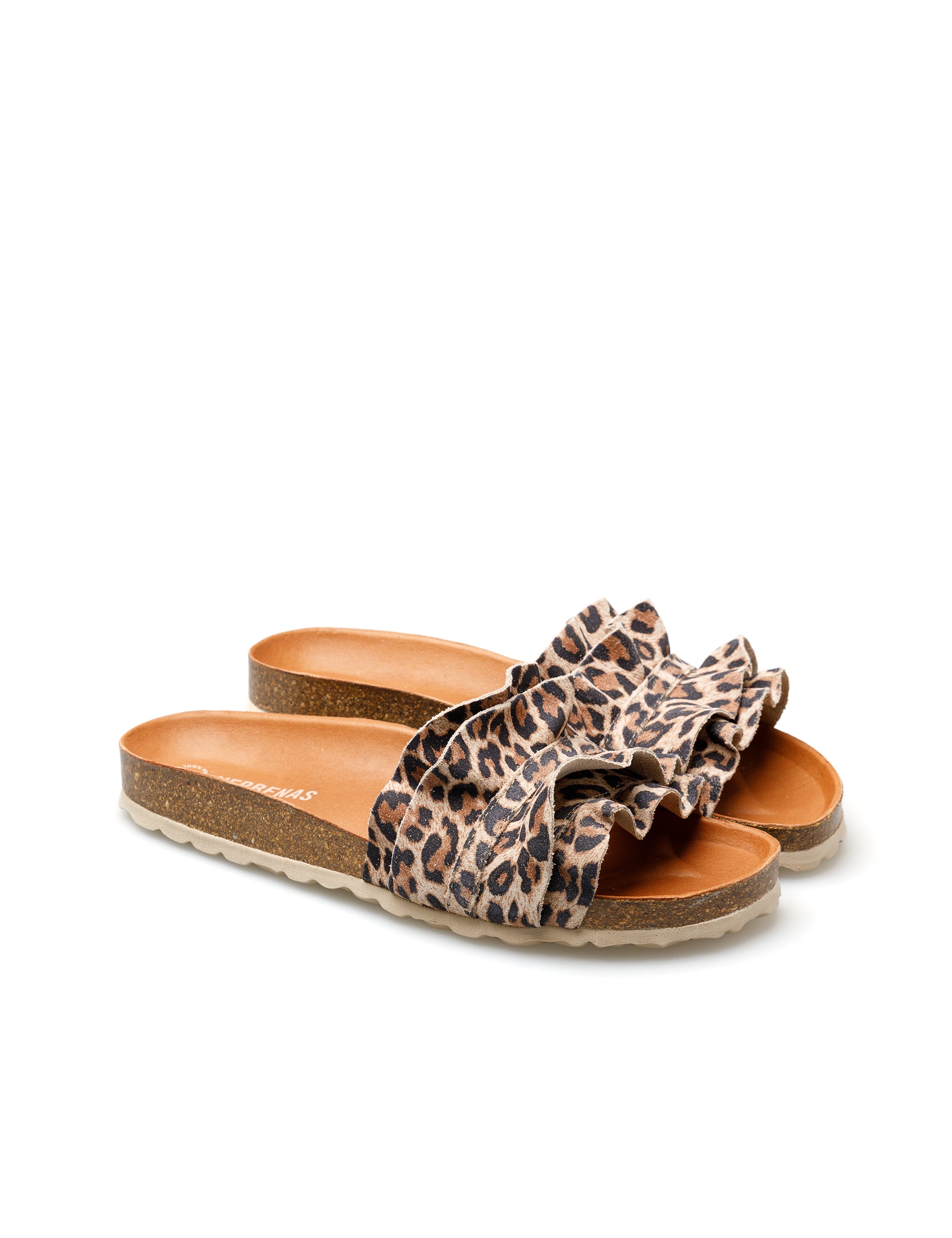 Sandalias Rocio Serraje Volante Leopardo Grande