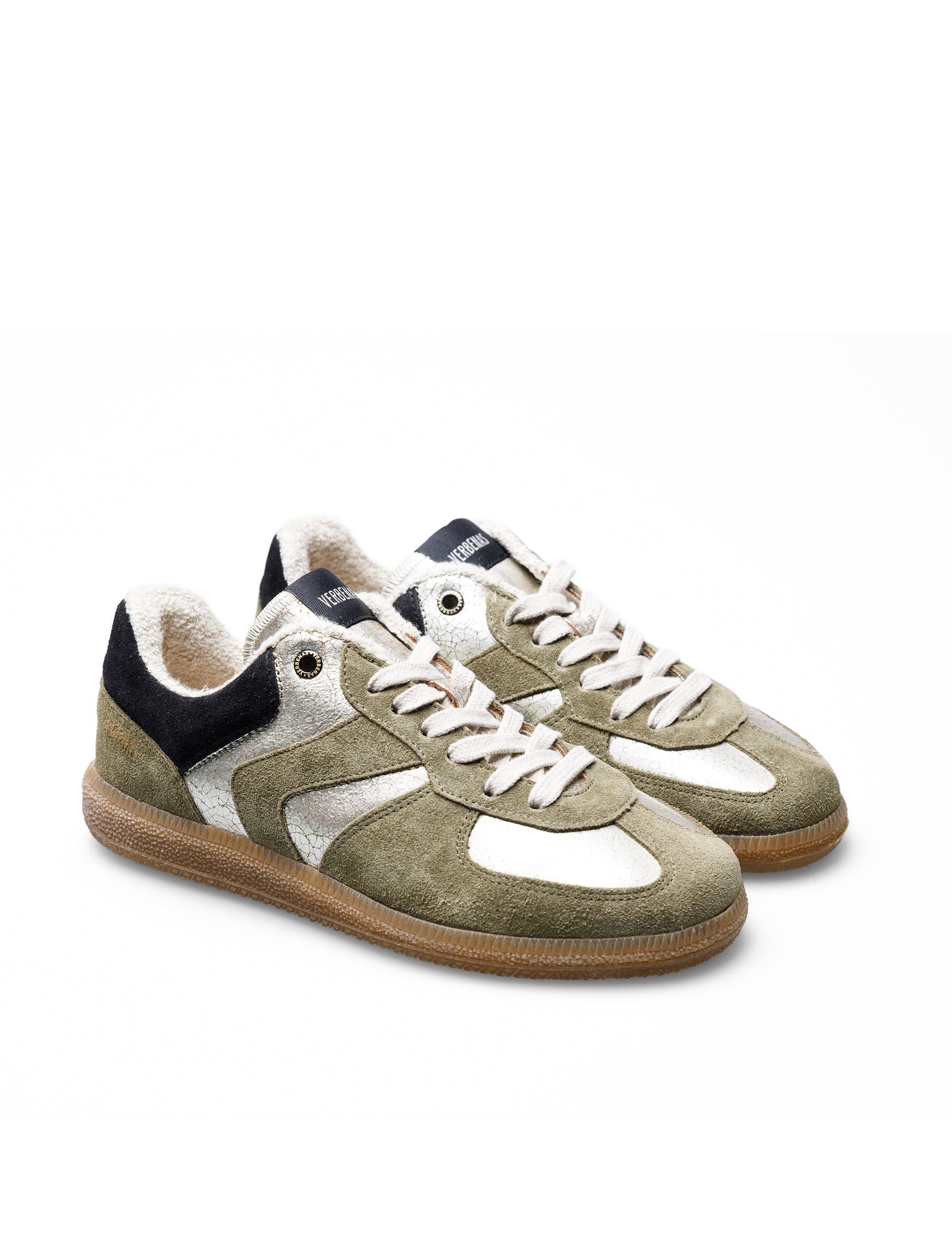 Sneakers Sora Cracking/Serraje Oro/Kaki/Negro