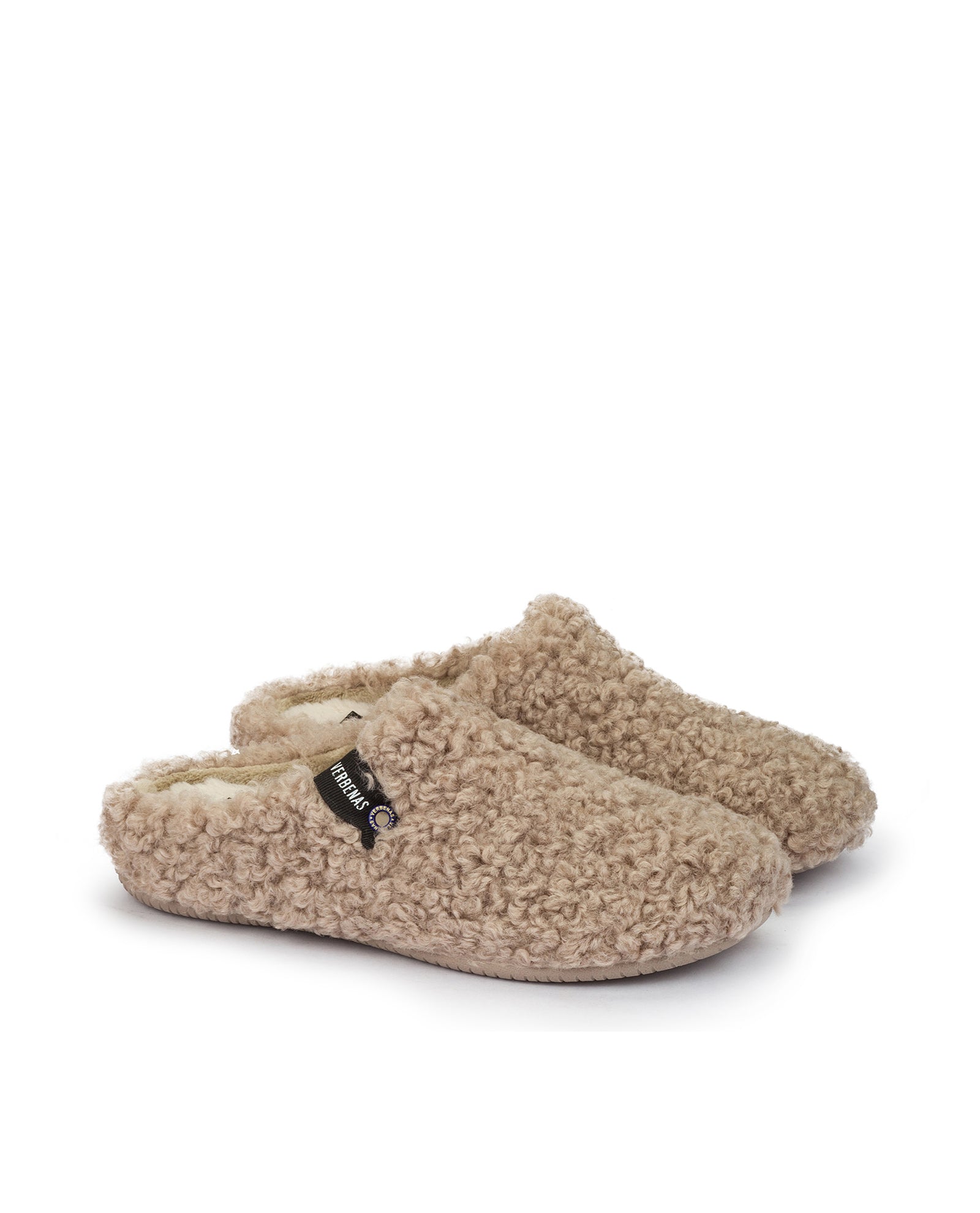 Slippers York Curly Camel