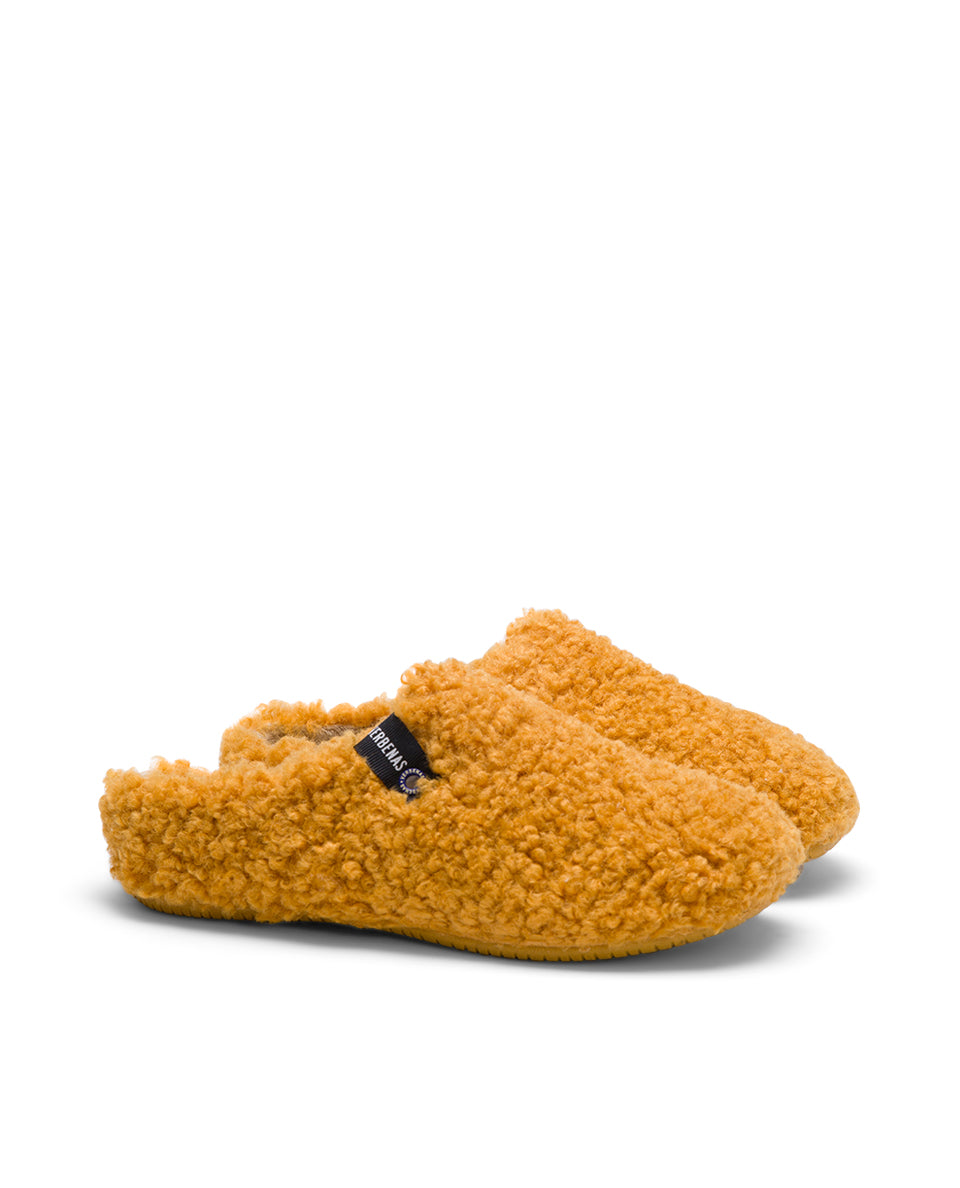 Slippers York Curly Ocre