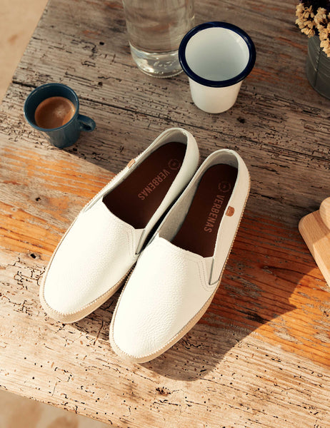White Nucleo Women's Ballerinas Made in Spain | Verbenas